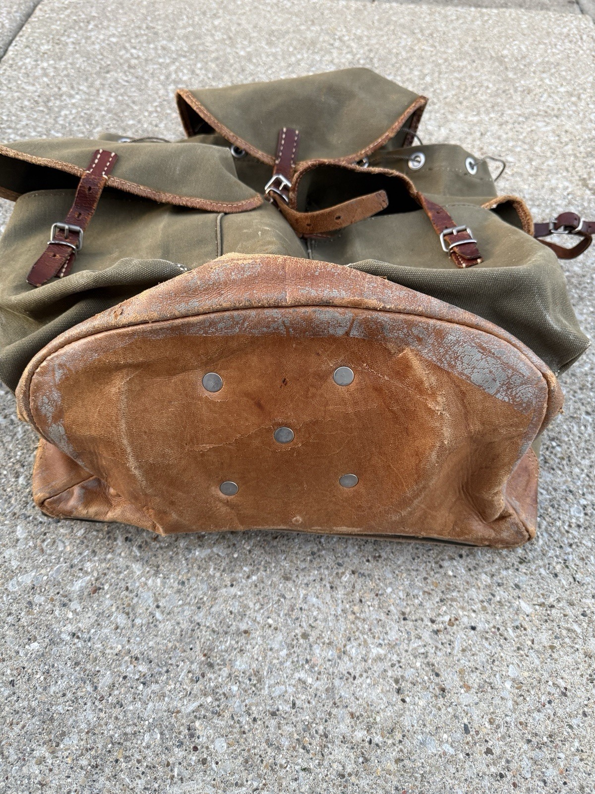 Vintage Wild Heerbrugg Surveying Survey Rucksack Backpack, Canvas & Leather