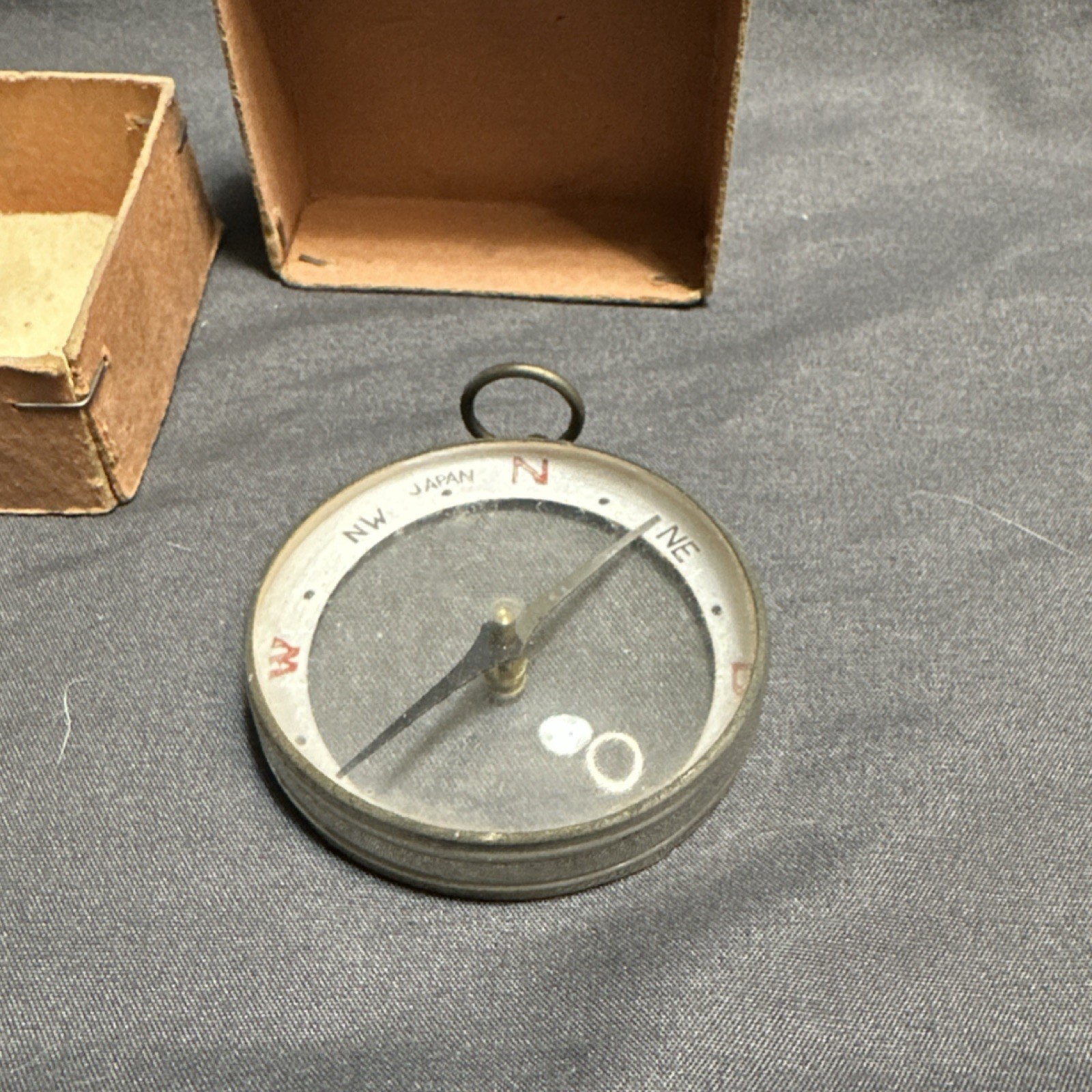 Vintage Japan Survey Compass with Original Box Collectible Surveying Equipment