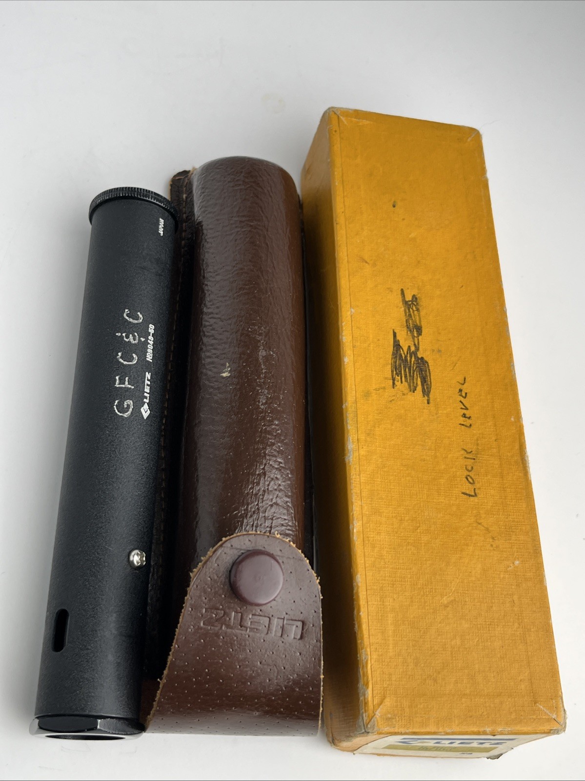 Vintage Lietz 8043-50 Hand Held Level Surveying Scope + Case & Box Made in Japan