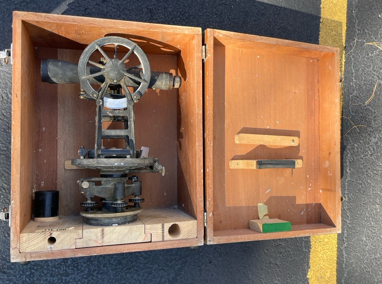 Vtg CL Berger & Sons Brass Surveyor Transit