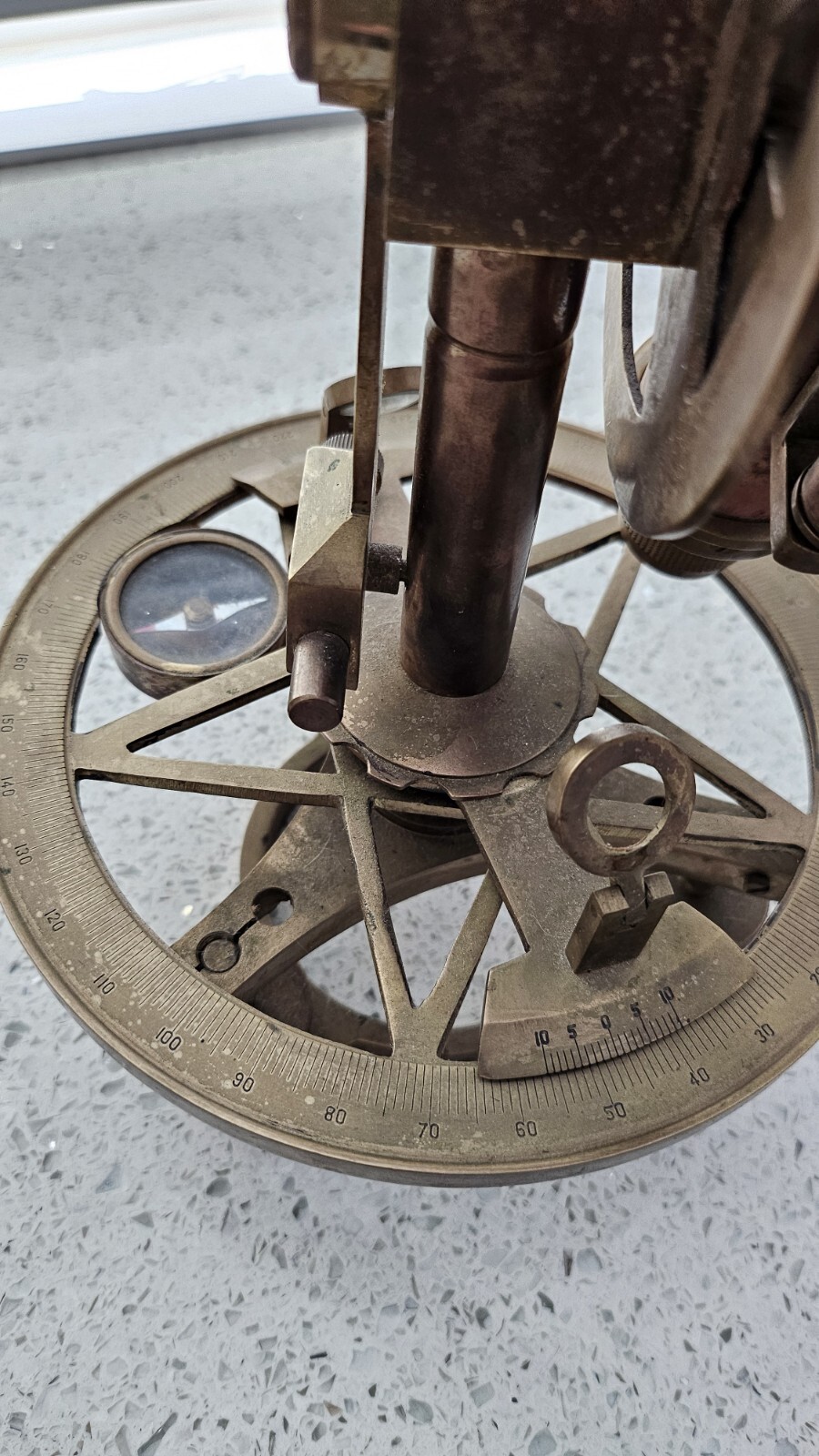 Antique Theodolite – Transit Surveying Instrument with Magnifiers