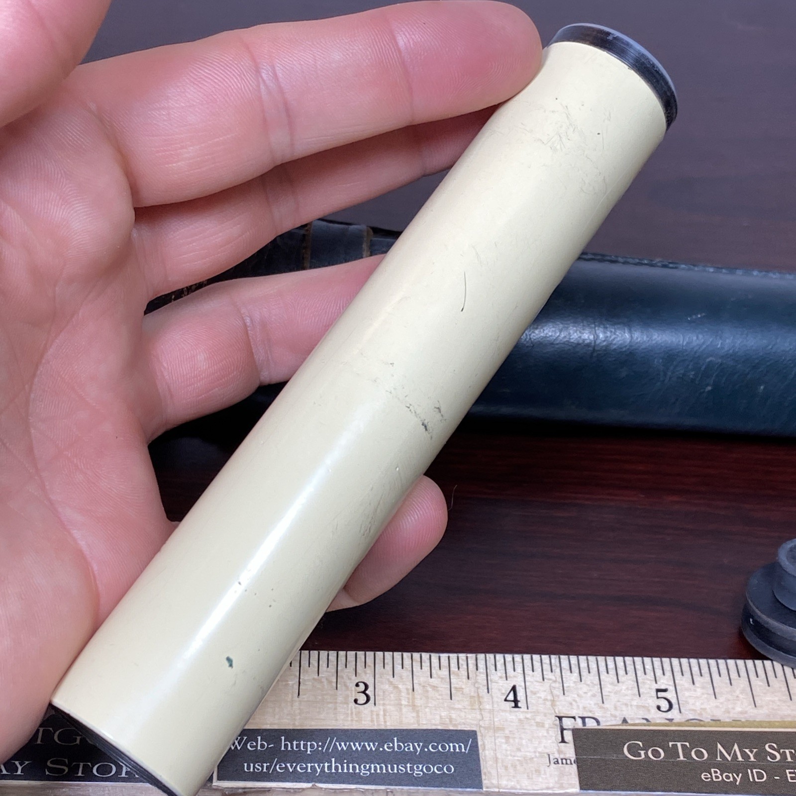 VTG K&E Keuffel & Esser Hand Held Bubble Level Surveyor Scope w/ Leather Case
