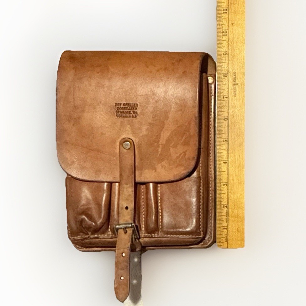 Vintage Roy Gfeller Casemaker Leather Geologist Map Field Case Pen Notebook Case