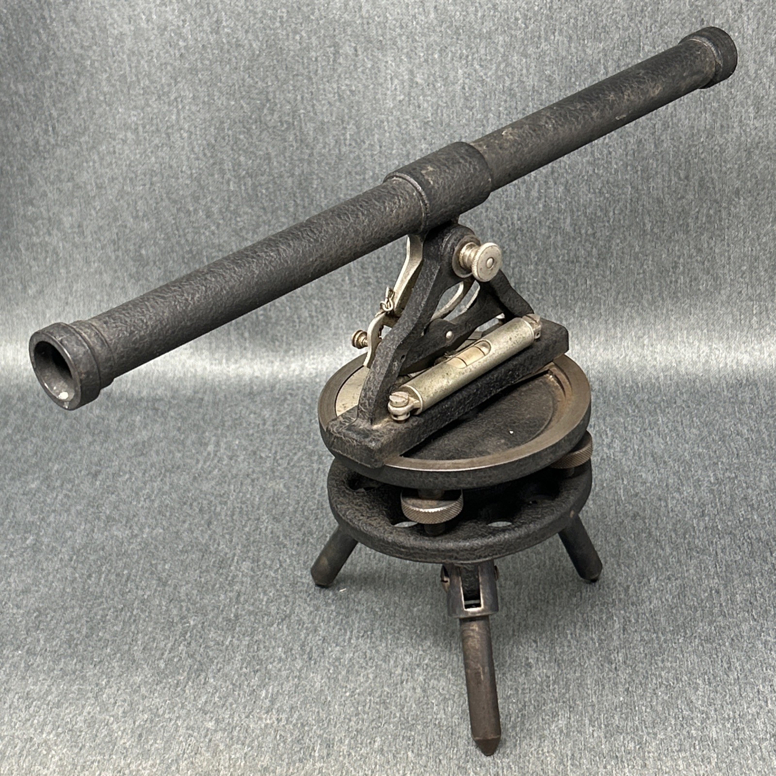 Vintage Starrett Surveying Transit Level Instrument Antique Scope Tripod
