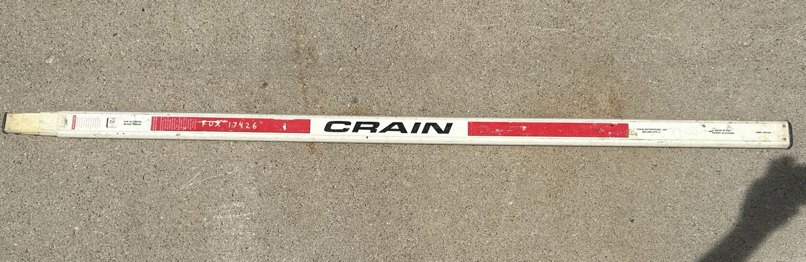 Crain Fiberglass Level Measuring Rod SRV-16-Tenths Made in USA Construction Tool