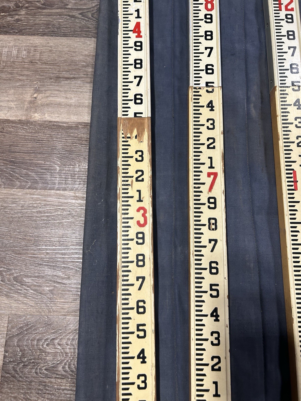 Vintage 16 Foot WOOD MEASURING STICK surveying rod rule Chicago Steel Tape Co