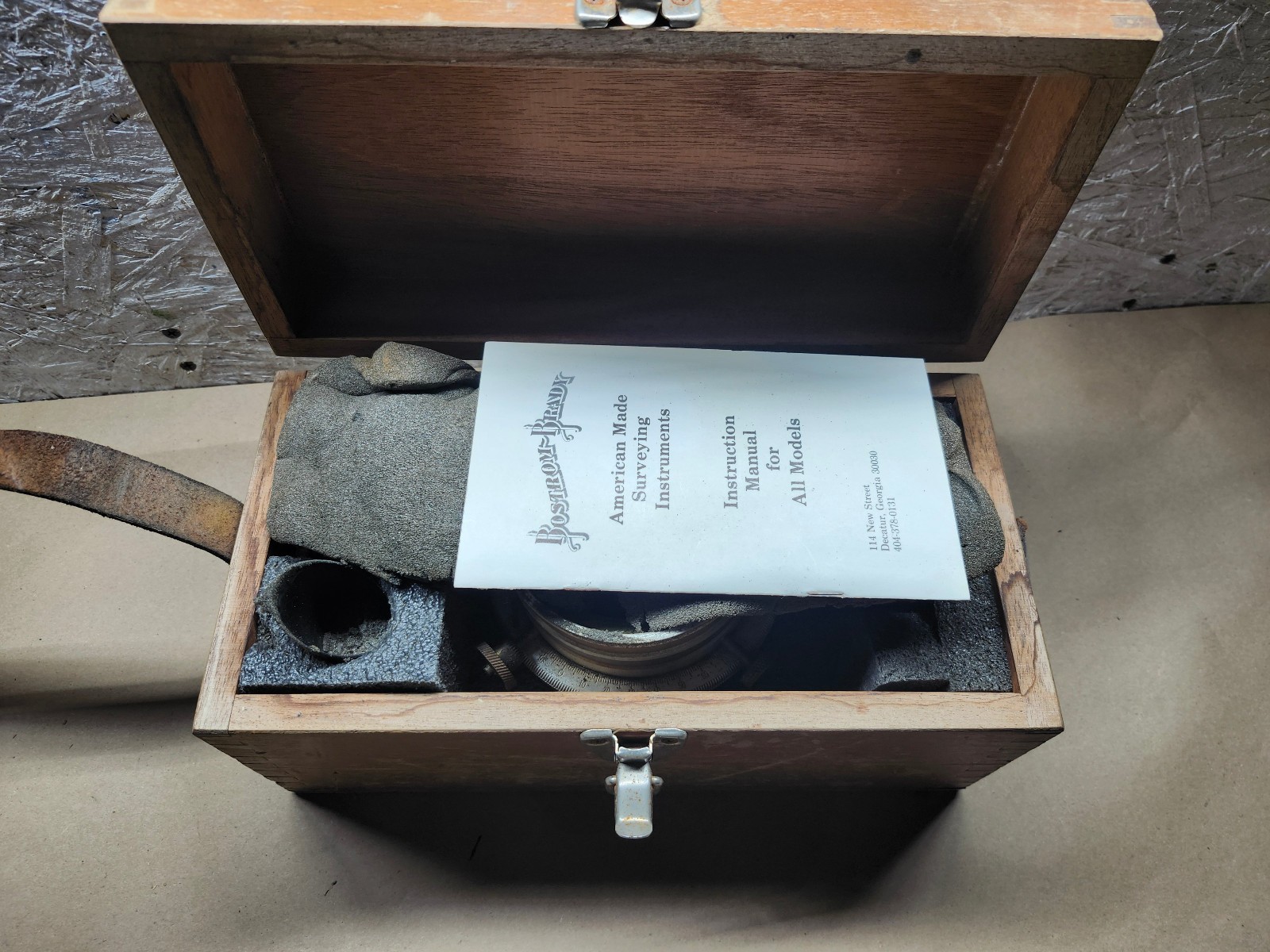 VTG Bostrom Brady MFG Contractors Survey Transit Level in Wooden Box USA