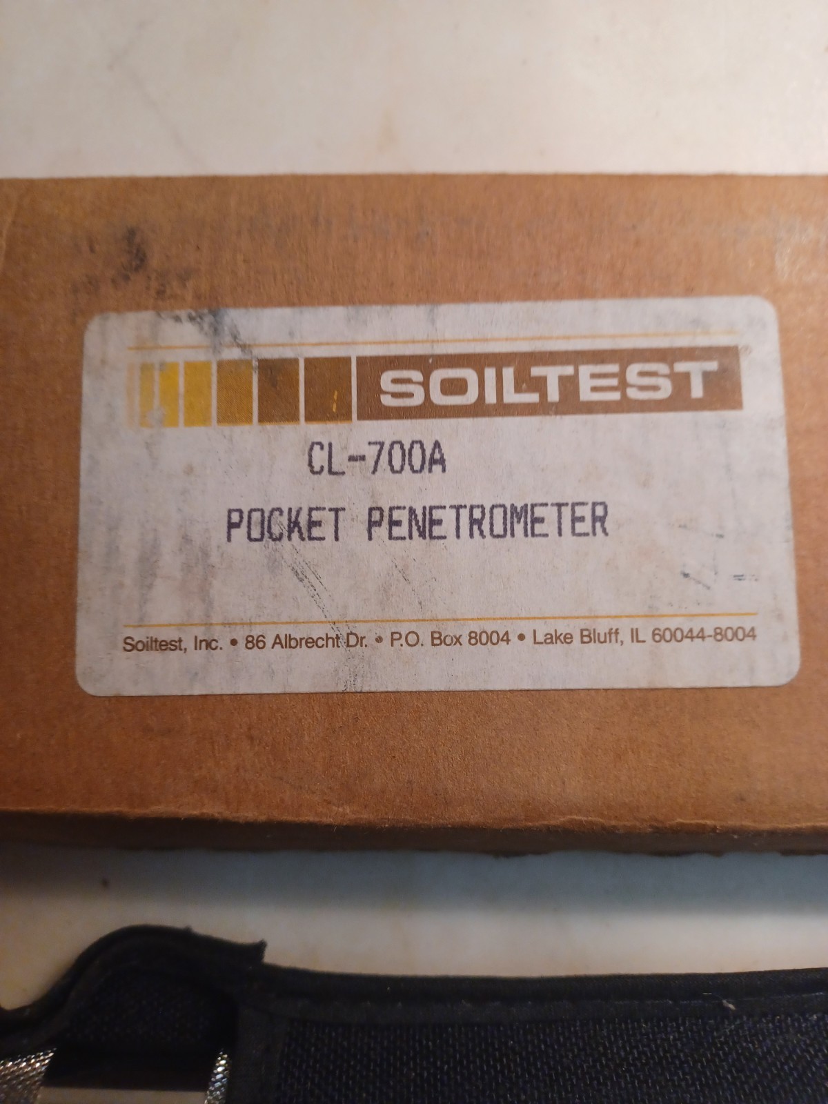 Soiltest CL-700A Pocket Penetrometer & CL-701 Adapter Foot w/ Black Carry Case