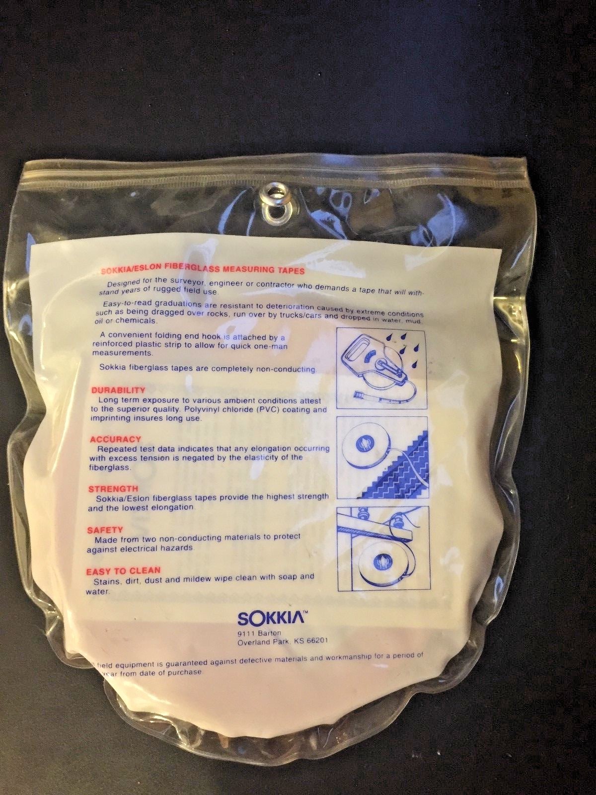 Sokkia Fiberglass Measurement Tape 15m Model #8453-32