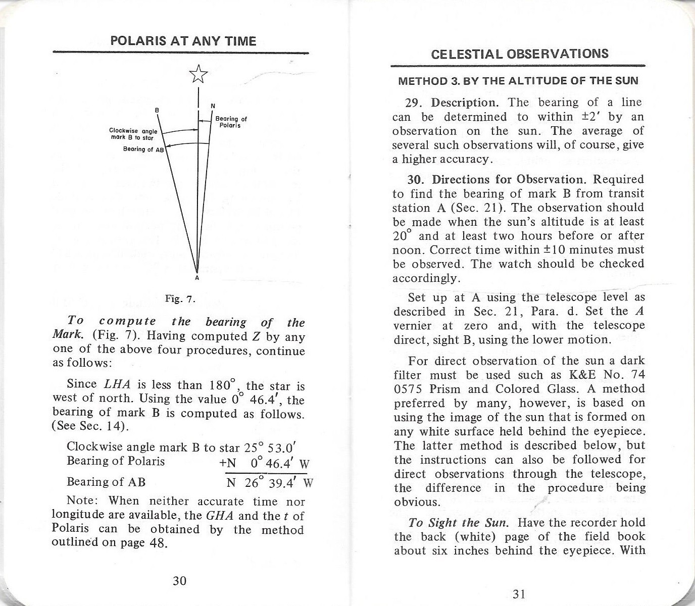 1981 KEUFFEL & ESSER SOLAR EPHEMERIS