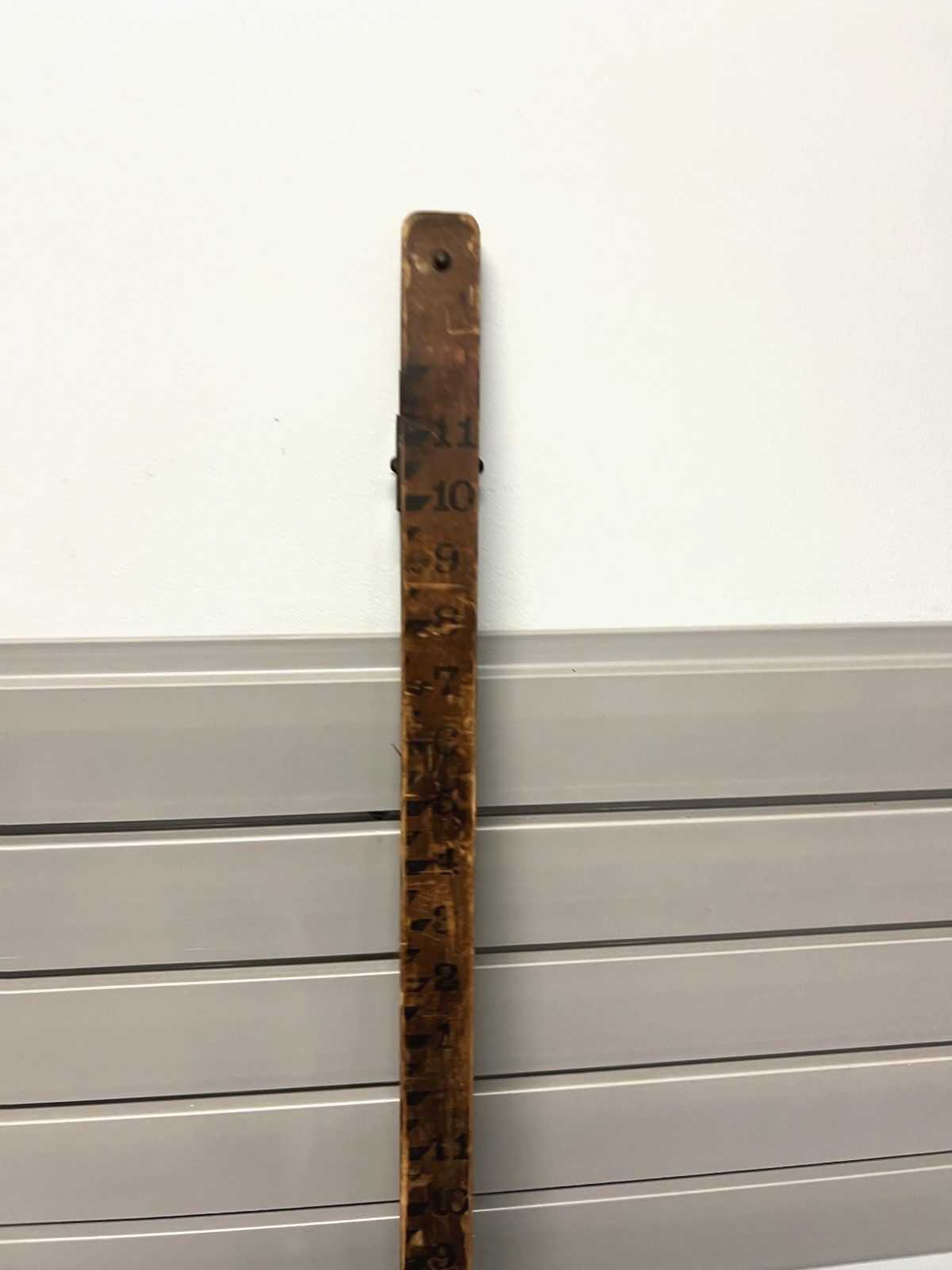 Vintage WOOD MEASURING STICK grade rod rule surveying level story pole Wall Art