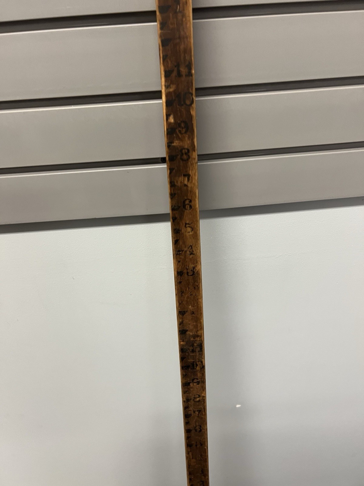 Vintage WOOD MEASURING STICK grade rod rule surveying level story pole Wall Art