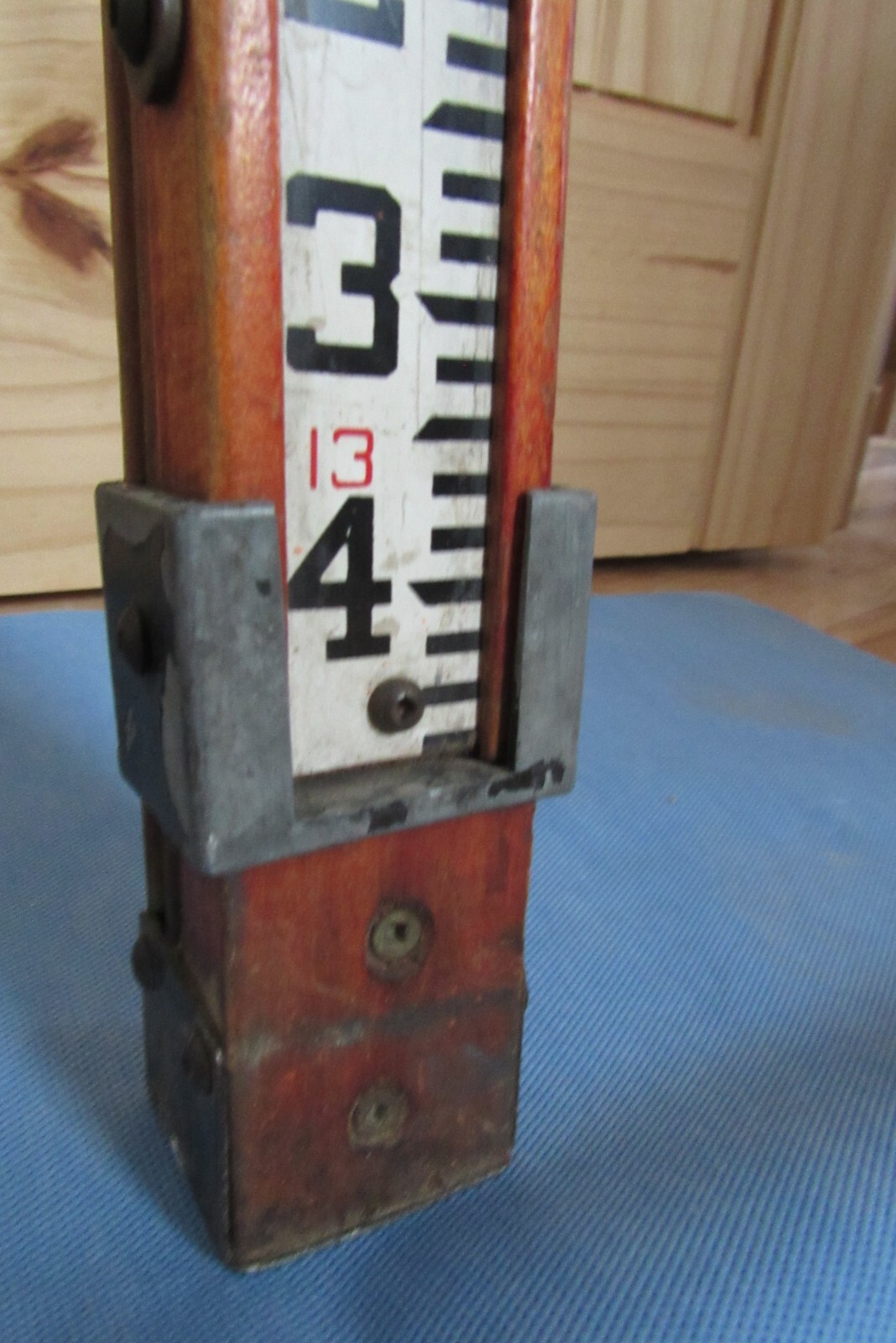 Vintage John Woods Survey Grade Rod Staff Measuring Stick 2 Slide Section 13.3′
