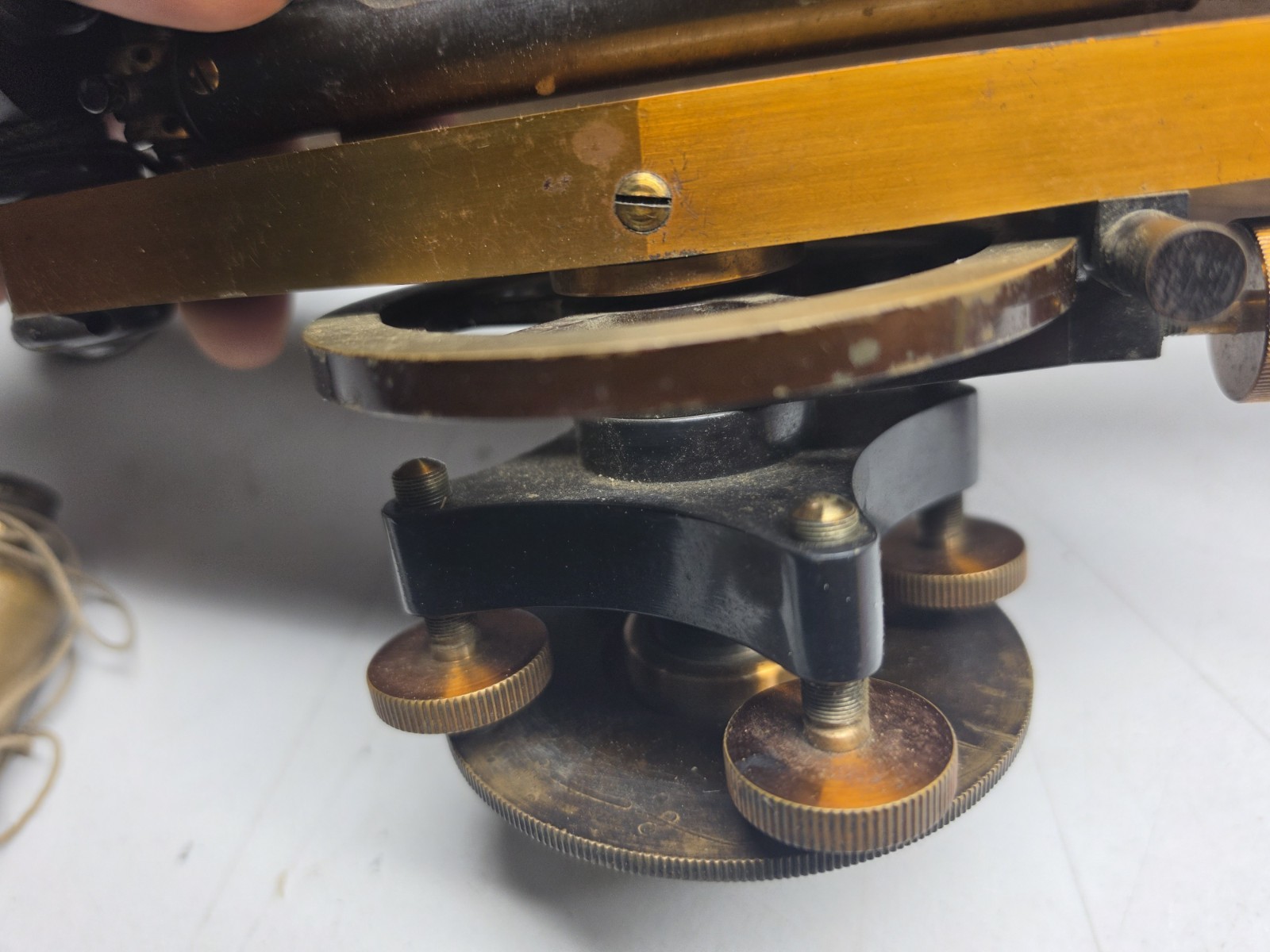 Antique BUFF & BUFF Brass Transit. Wood Box Survey Tool Surveyor