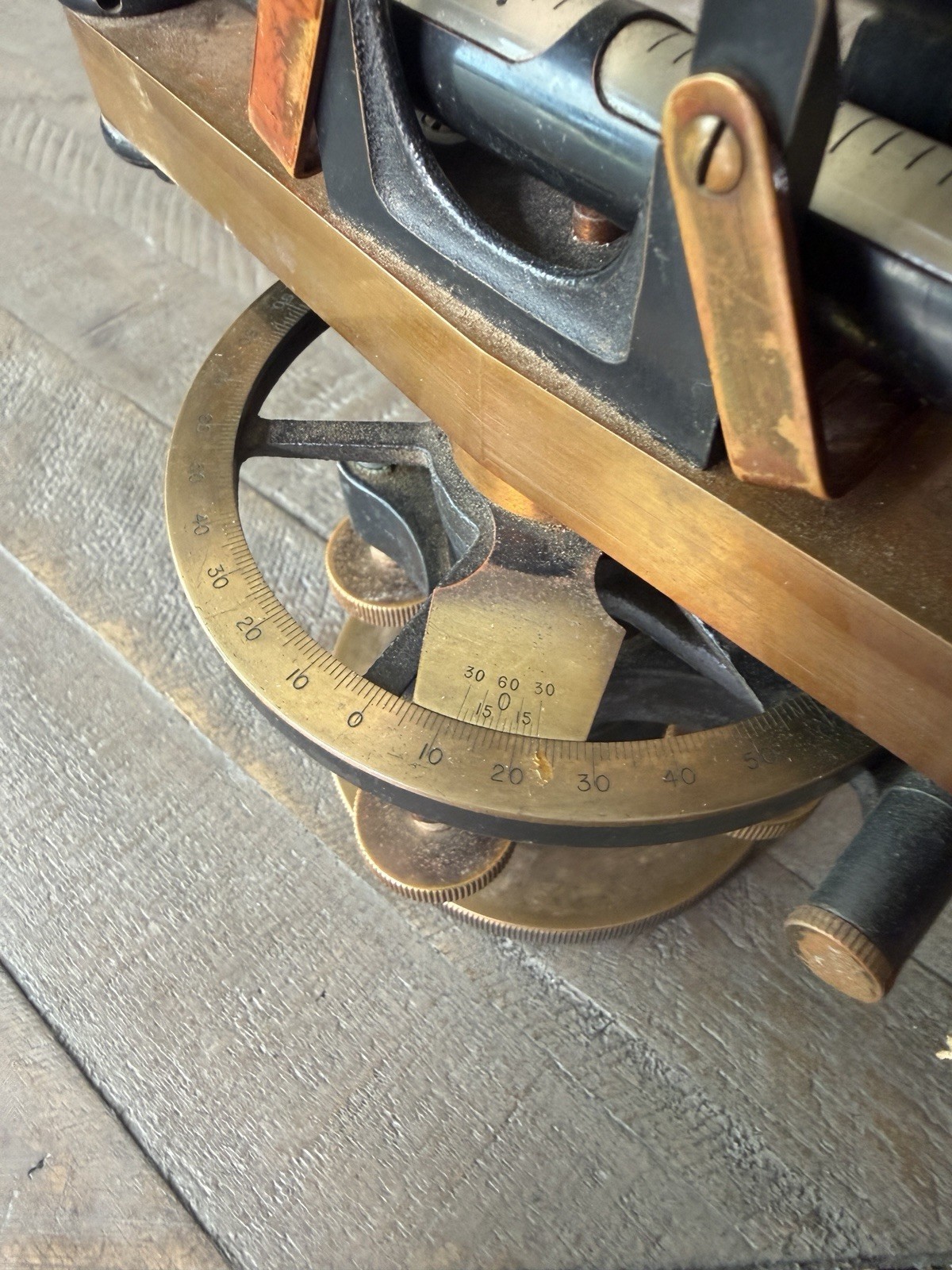 Vintage Wissler Convertible Transit Brass Surveying Scope Field Tool Wye Level
