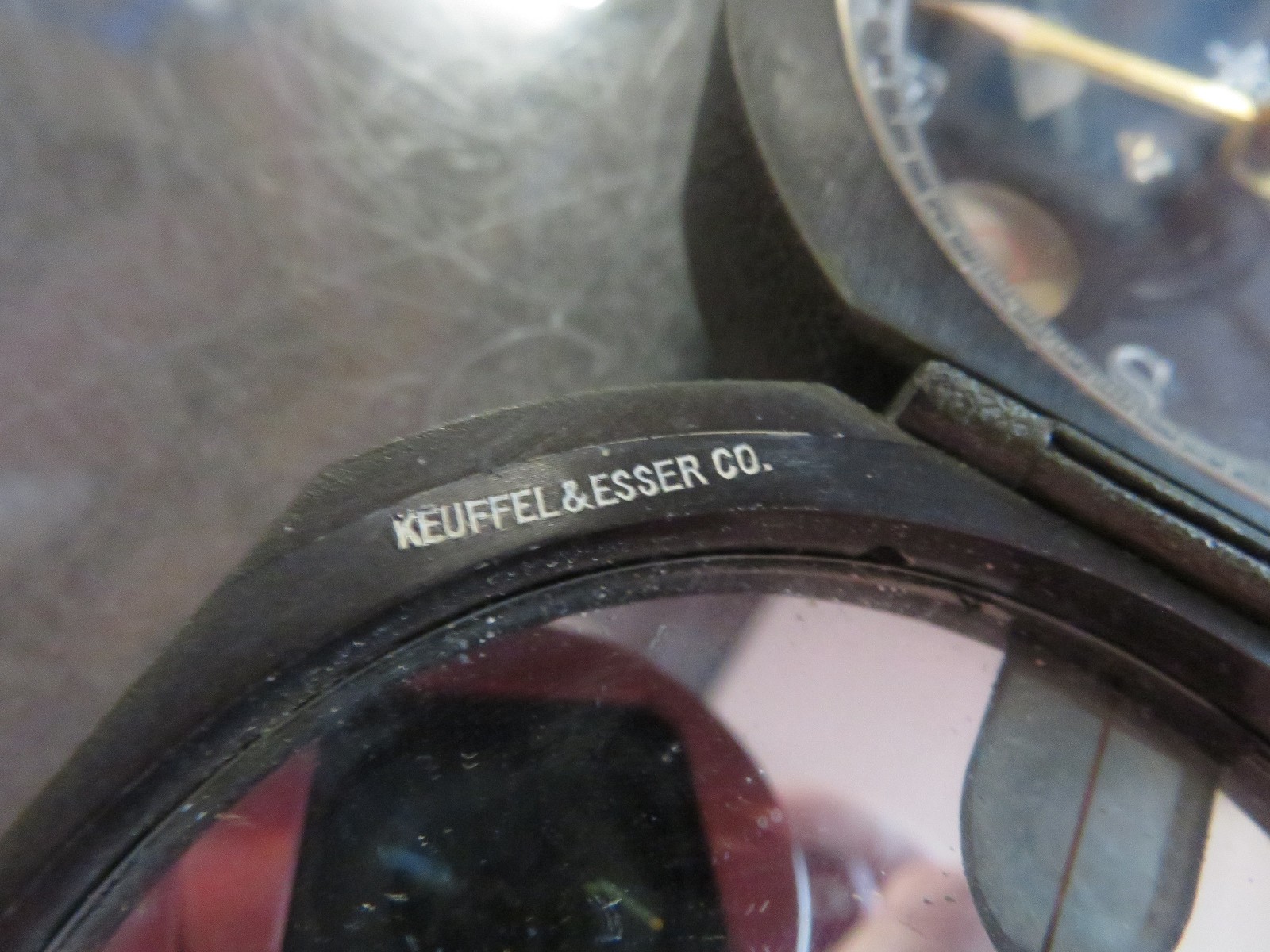 VINTAGE KEUFFEL & ESSER NY Forestry COMPASS w/Leather Carrying M19 Case*MILITARY