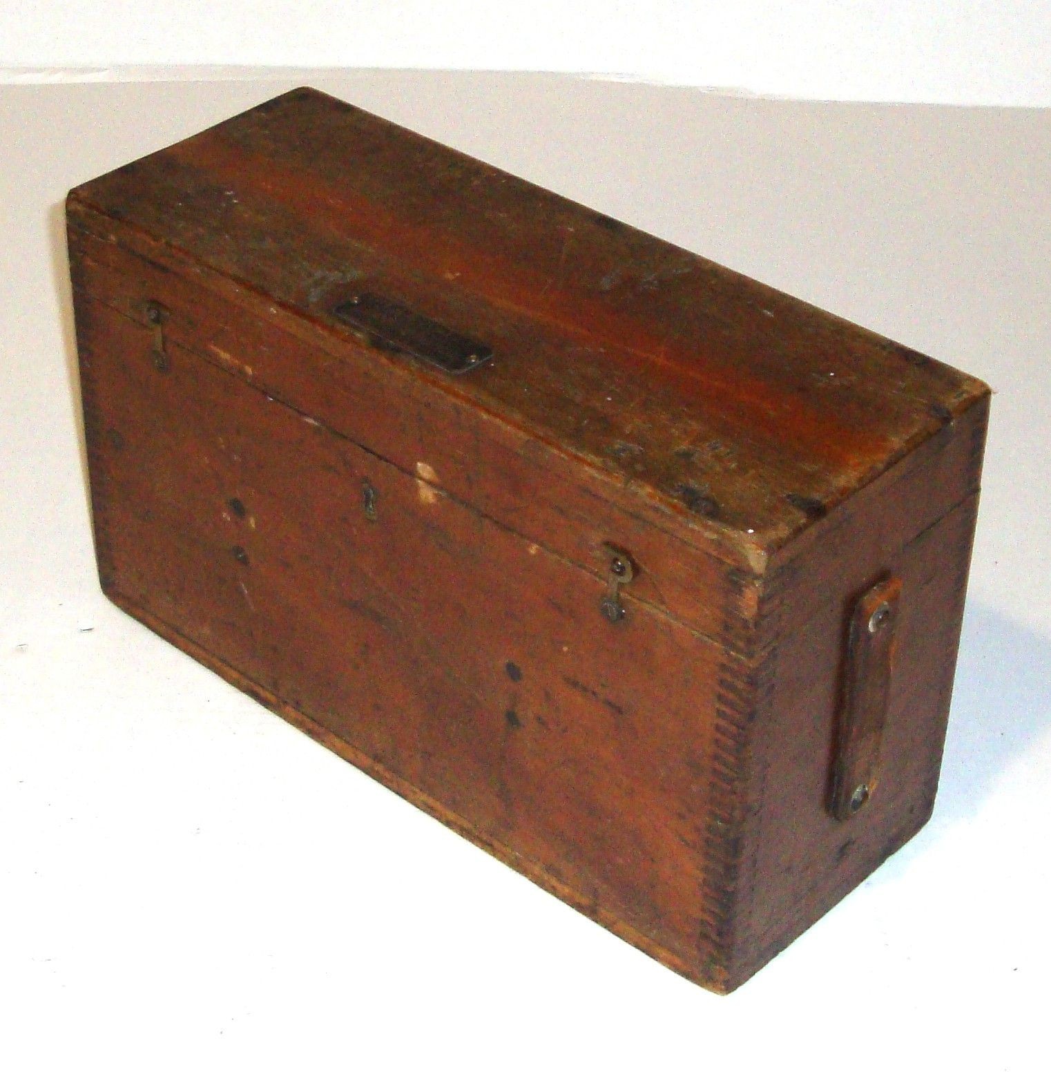 Vintage J.G.Ulmer Co. Surveyor’s Transit Scope Tool + Wood Case – Nice Patina