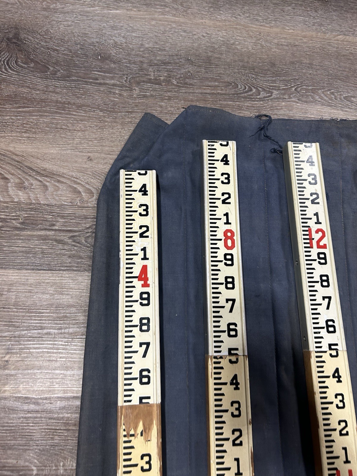 Vintage 16 Foot WOOD MEASURING STICK surveying rod rule Chicago Steel Tape Co