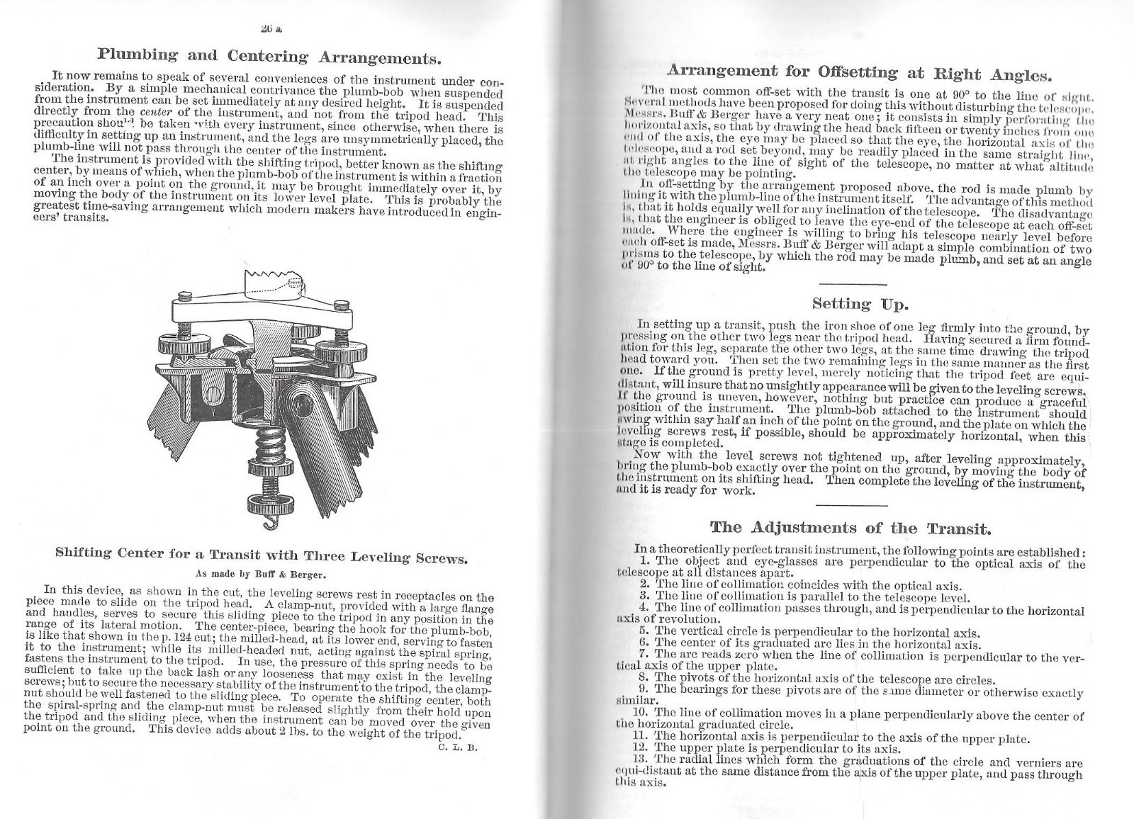 1897 BUFF & BERGER ENGINEERS’ & SURVEYORS’ INSTRUMENTS CATALOG