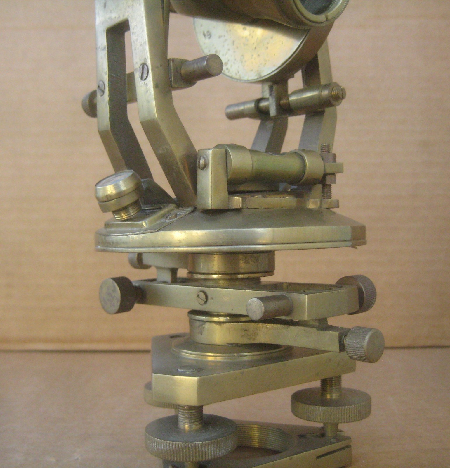 Antique Brass Stanley London Theodolite Survey Transit Scope (replica) India