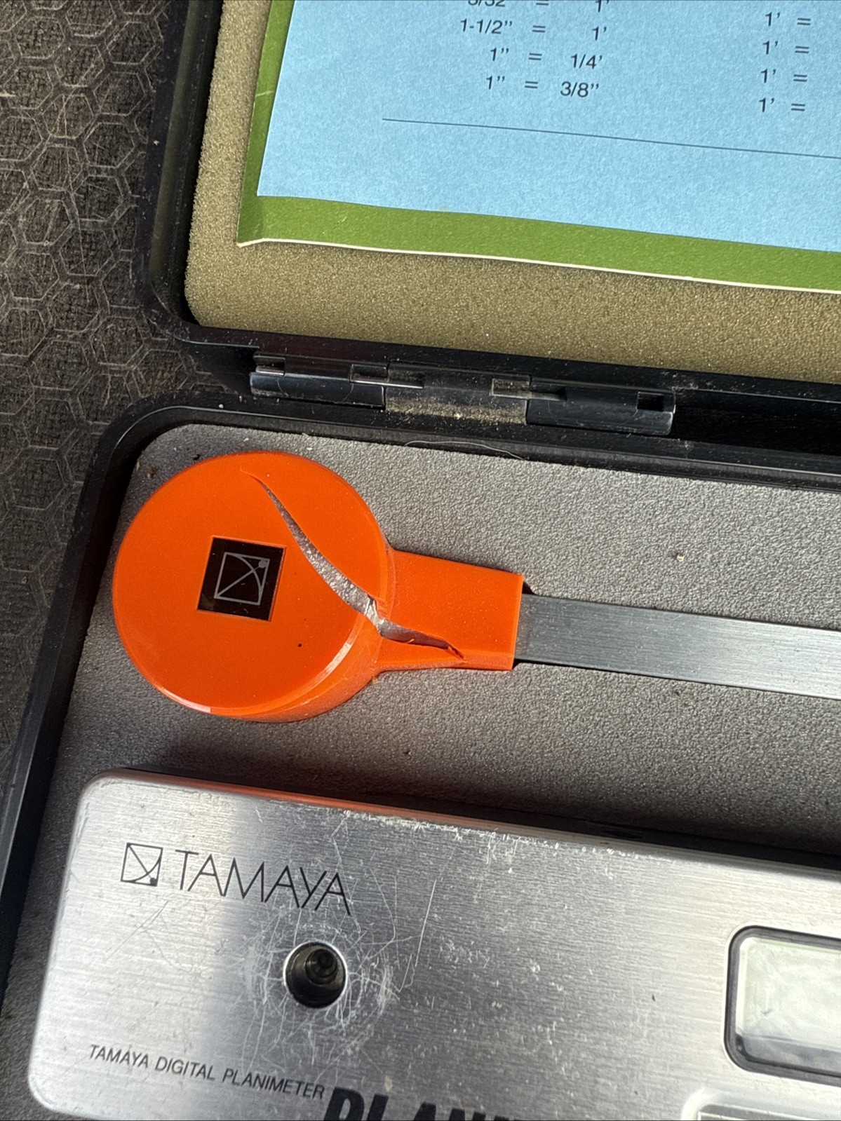 Tamaya Lietz Planix 8 Digital Planimeter in Carrying Case w/ Power Adapter Japan