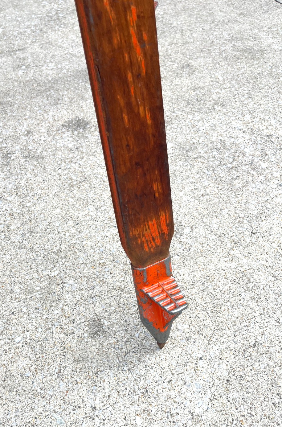 Vintage Chicago Steel Tape Co. Wooden Surveyor’s Tripod – Heavy Duty Mdl. WDW-20