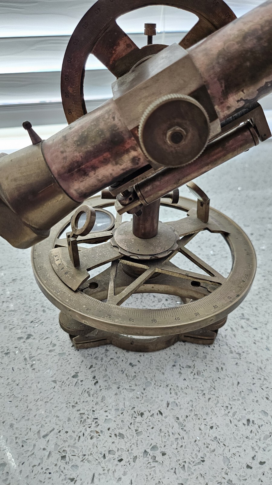 Antique Theodolite – Transit Surveying Instrument with Magnifiers