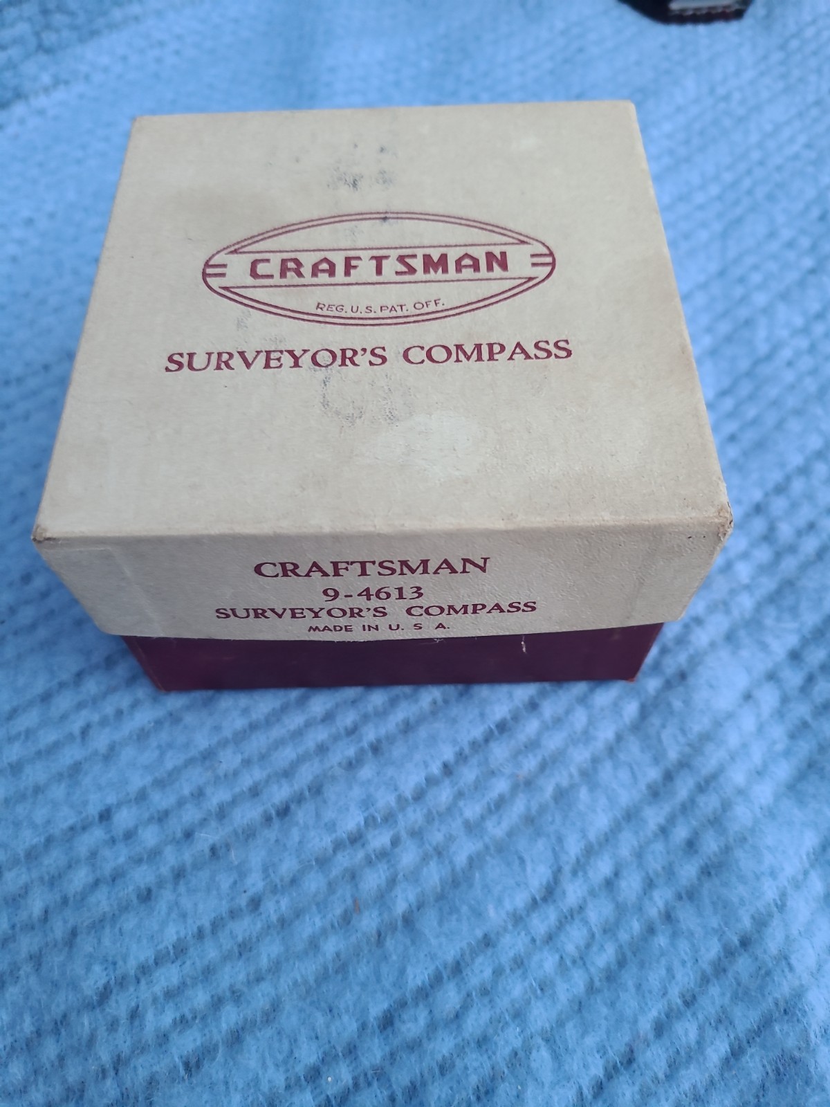 Vintage Craftsman transit surveyors compass with original box.