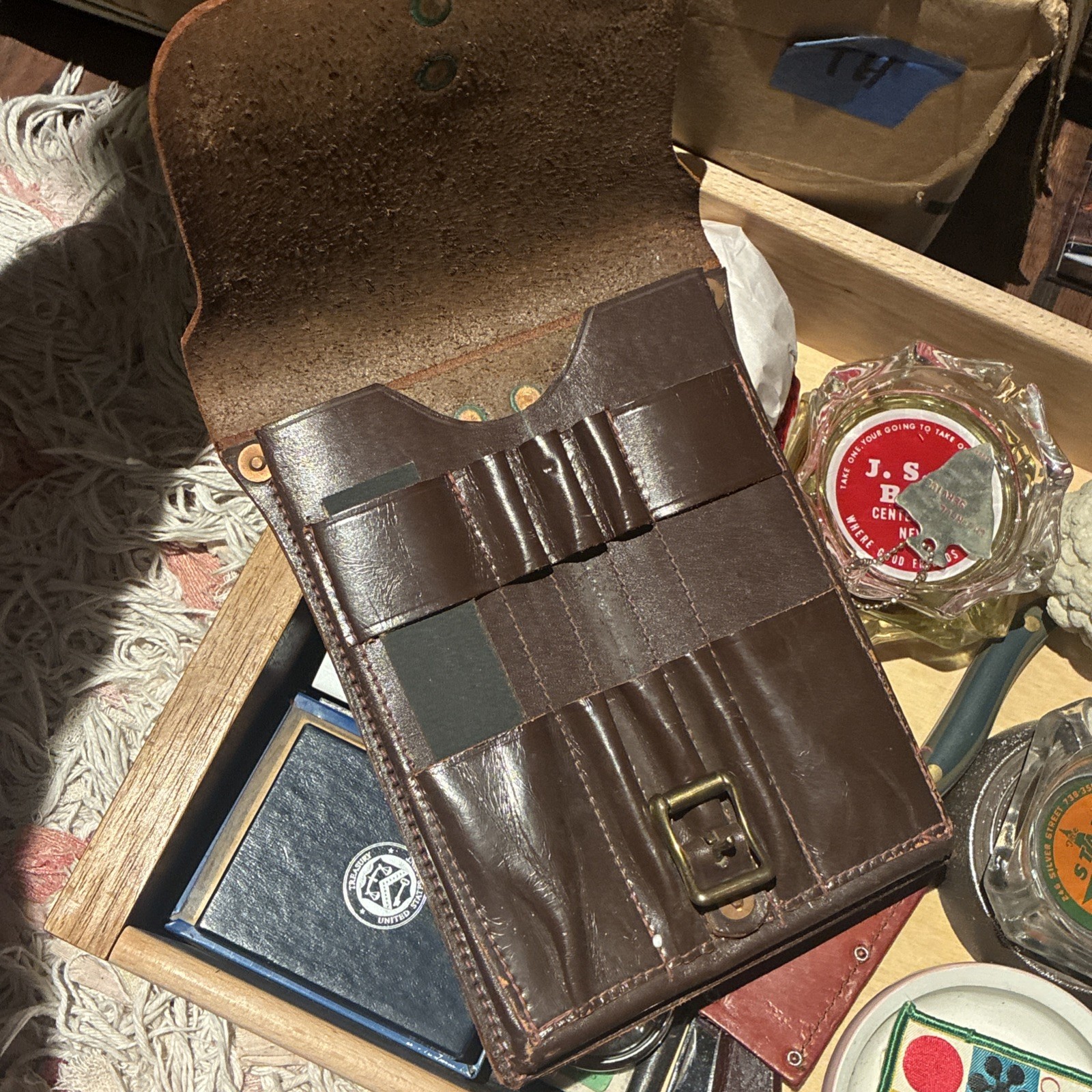 Topman Makers USGS leather surveyors belt pouch field case washington