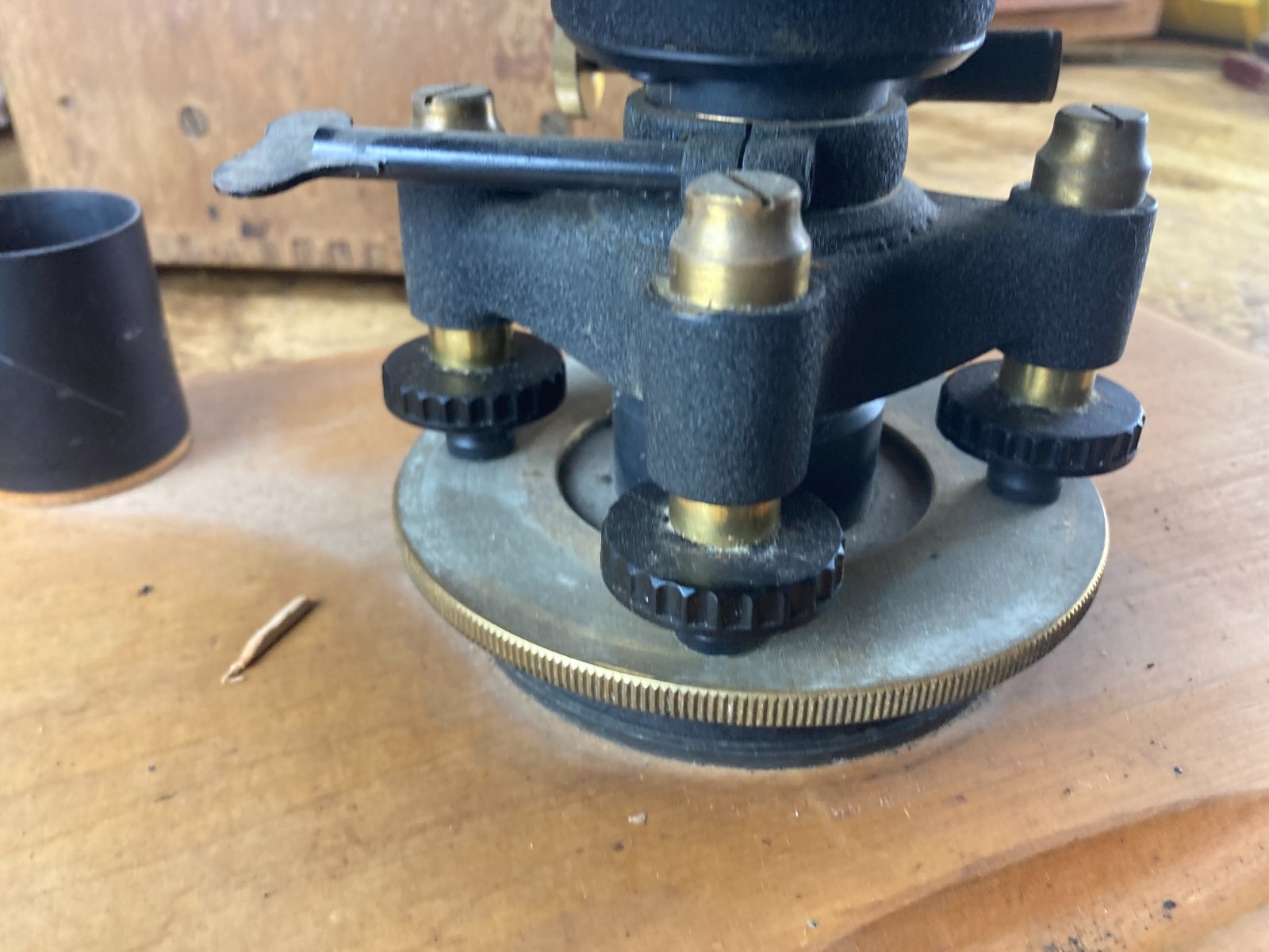 Vtg CL Berger & Sons Brass Surveyor Transit 65816 Brass Level