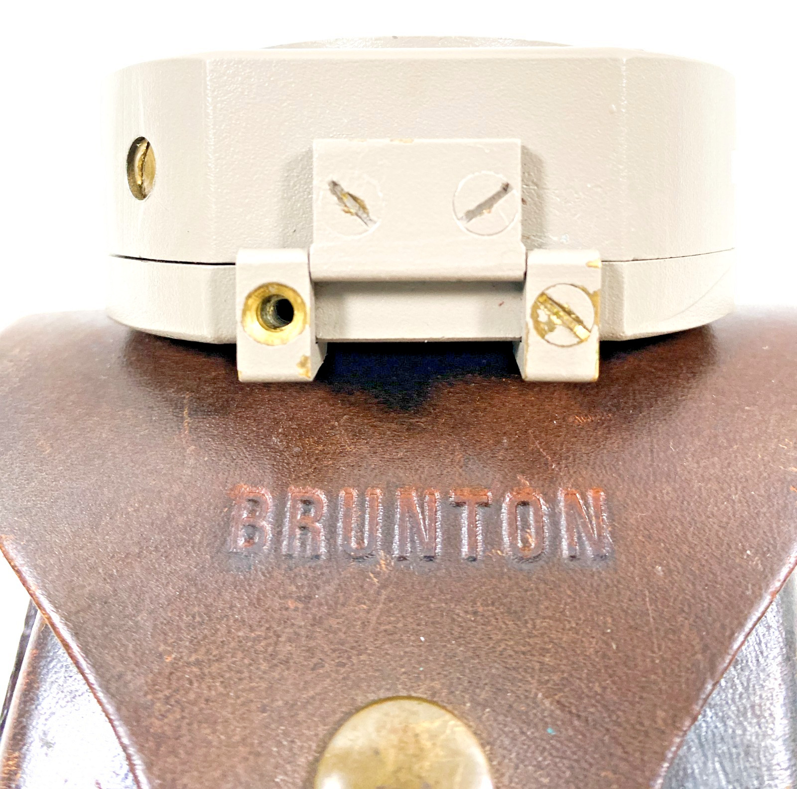 D.W. Bruntons Surveyors Geological Compro Pocket Transit Compass w/ Leather Case