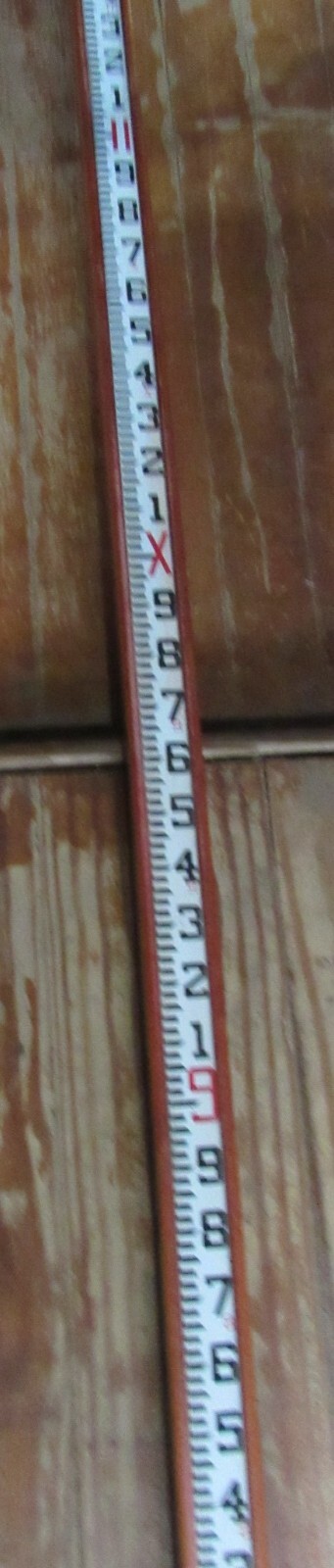 Vintage John Woods Survey Grade Rod Staff Measuring Stick 2 Slide Section 13.3′