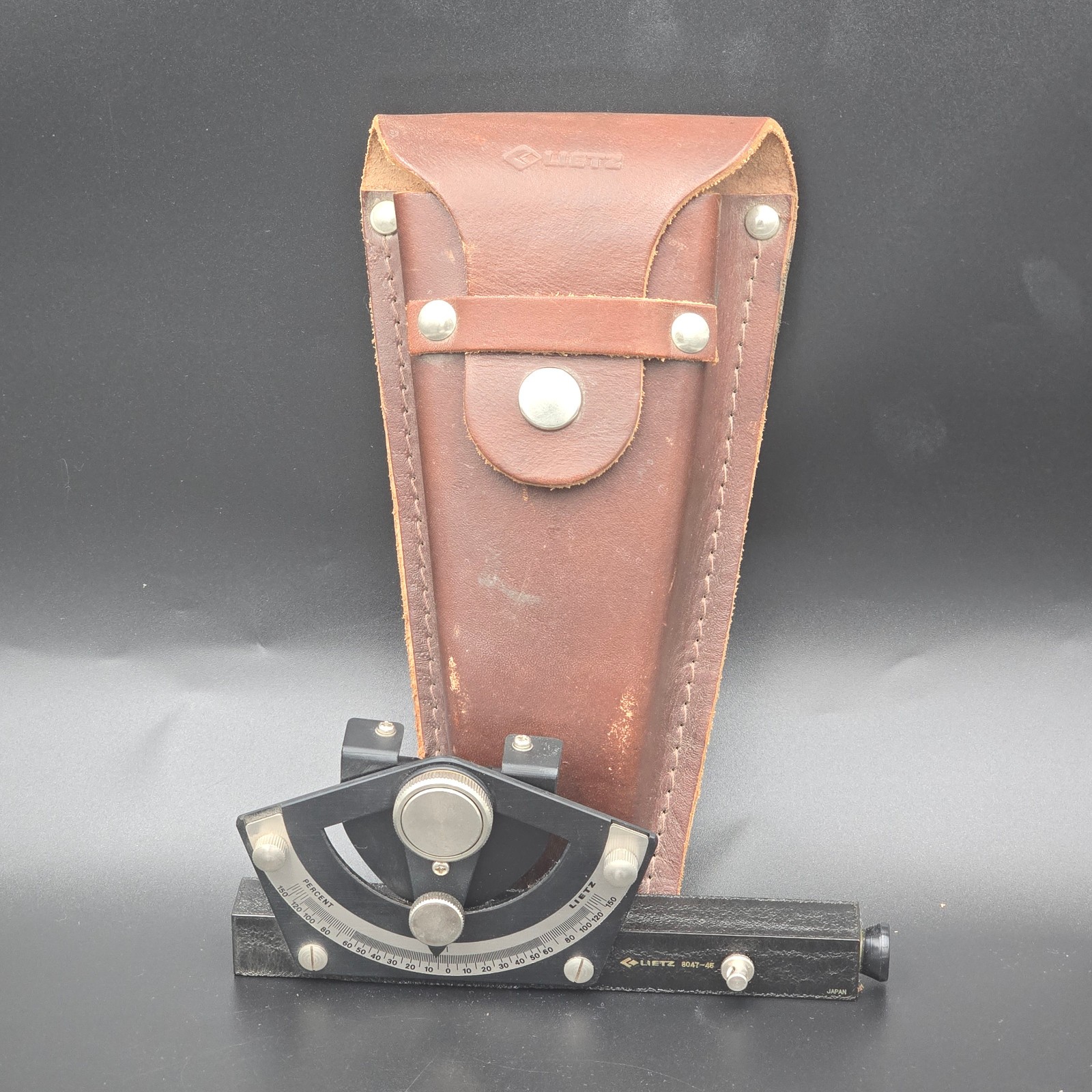Lietz 8047-45 Abney Level Clinometer Hand Level Surveying Tool w/ Case Japan