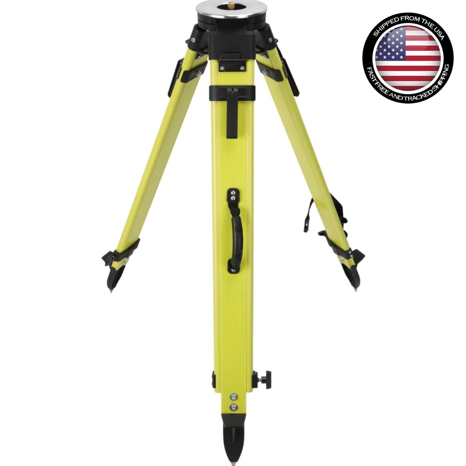 Lightweight 72” Fiberglass Surveying Tripod – Portable with Strong Stability