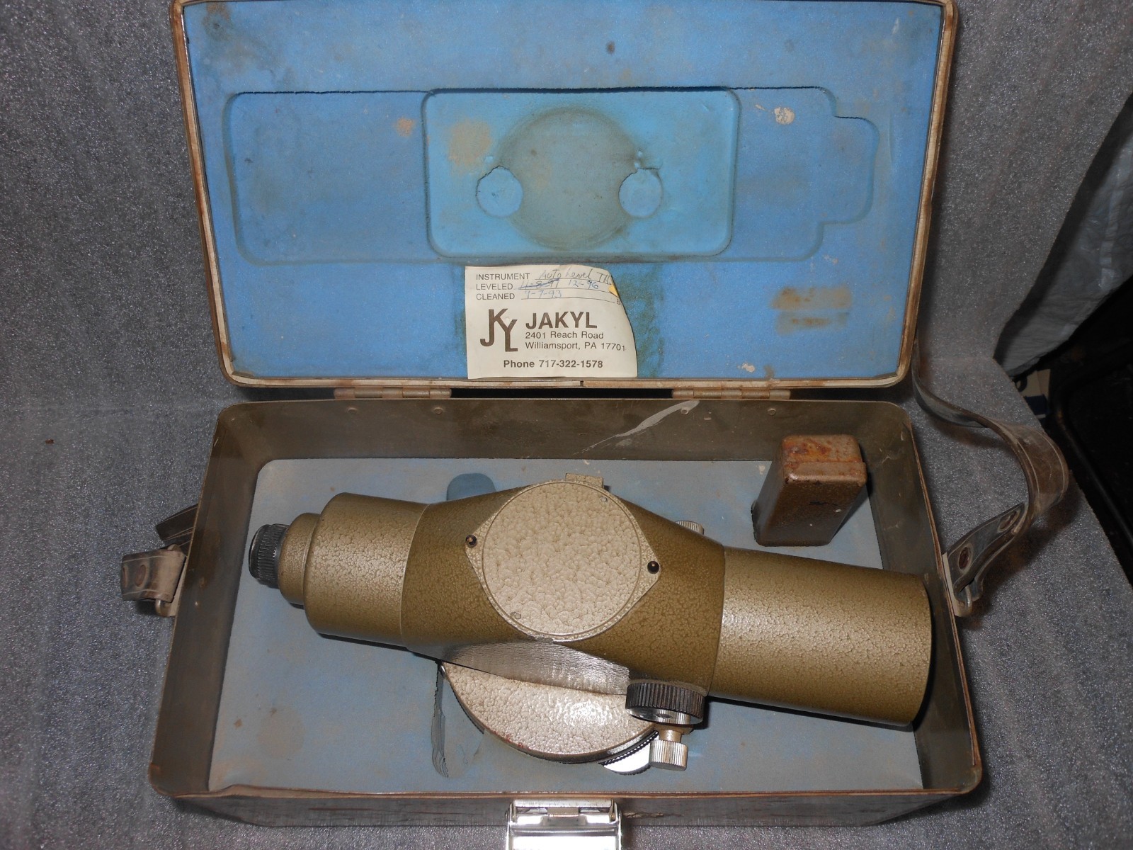 Vintage THS Auto Surveyor Transit Level Model #57-7805 made in Japan