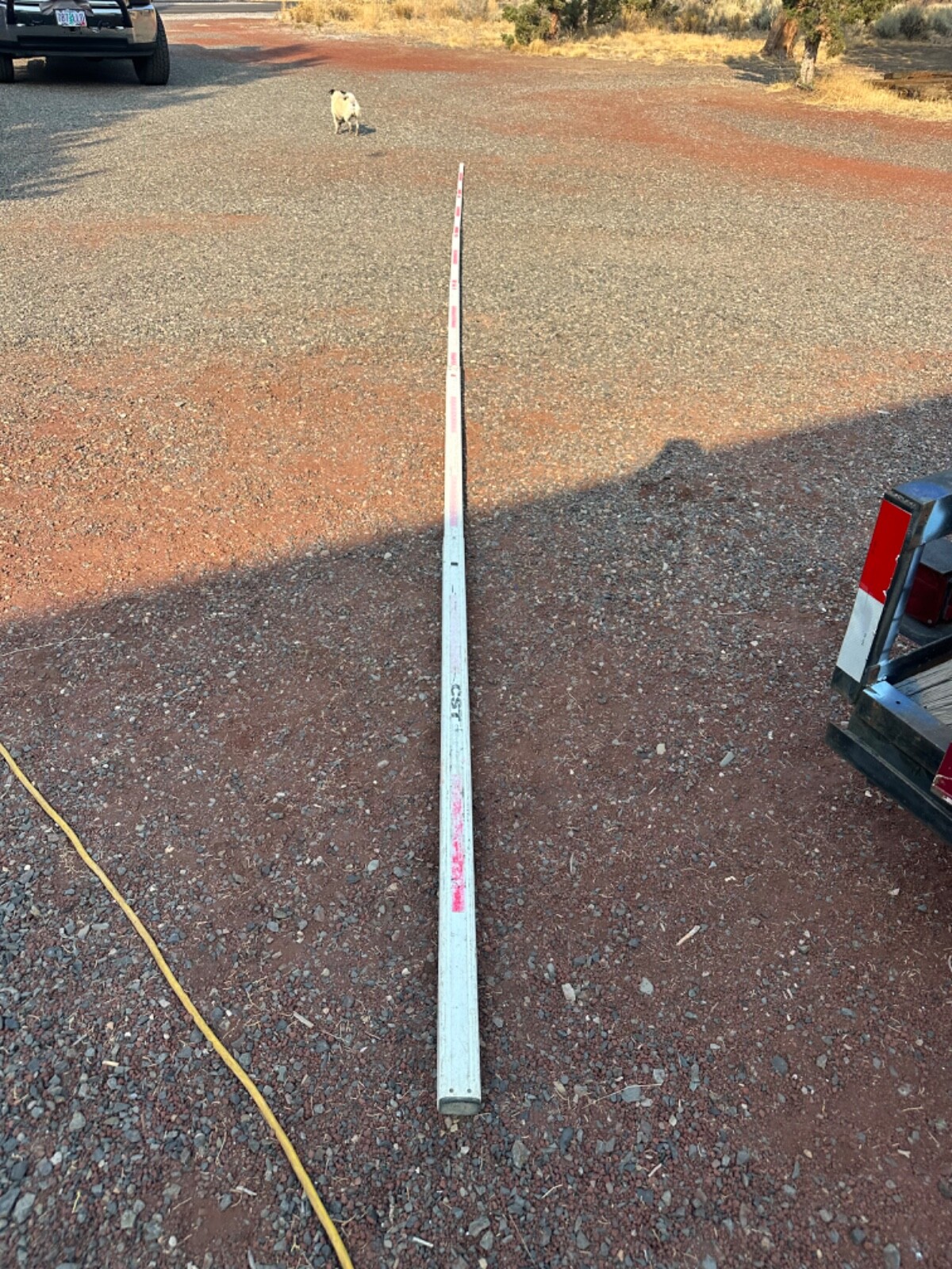 CST Brand 25 ft Fiberglass Rectangular-Shaped Leveling Telescoping Surveyor Rod
