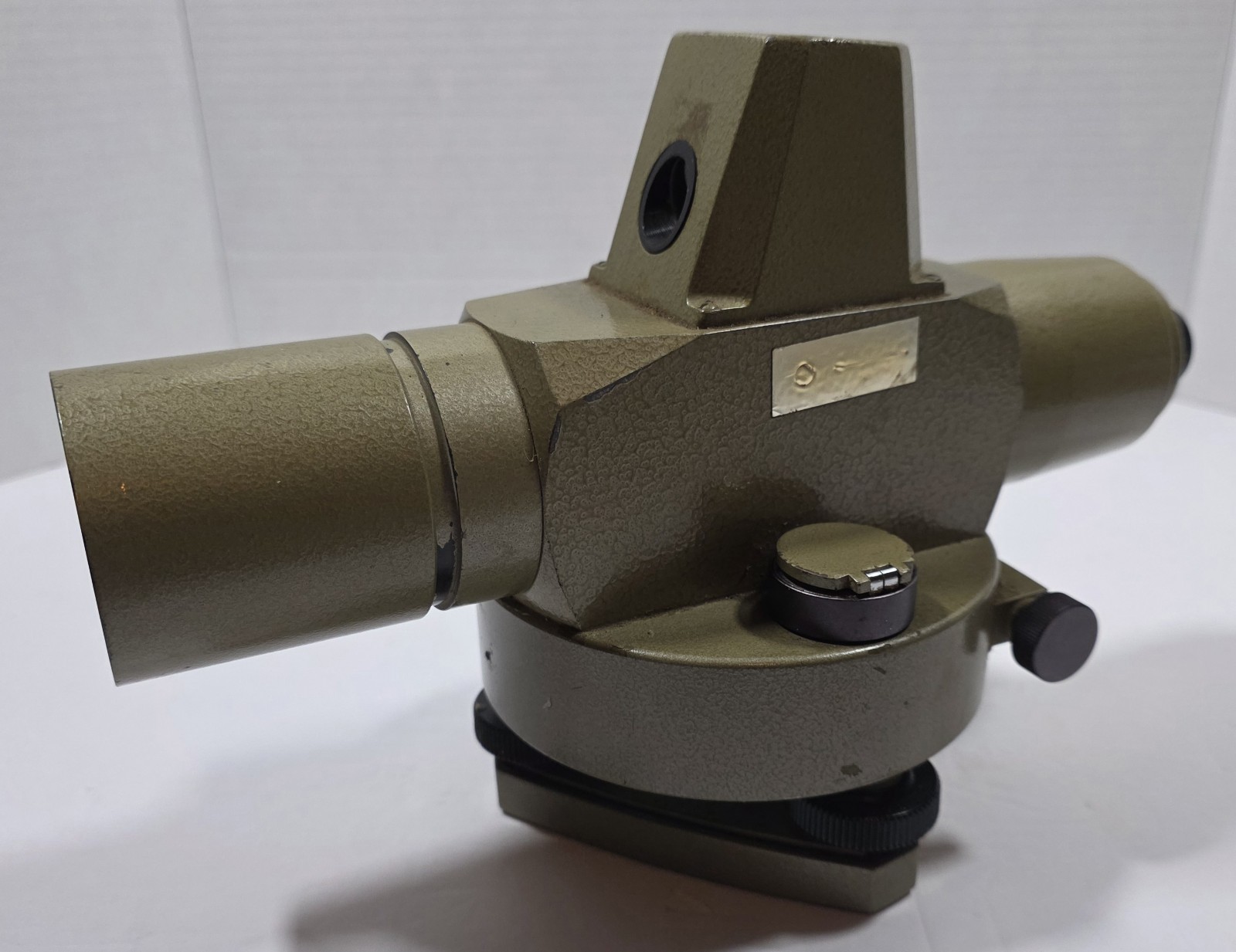 Vintage Optical Surveying Level with Tribrach Base – Mid-Century – Unknown Maker