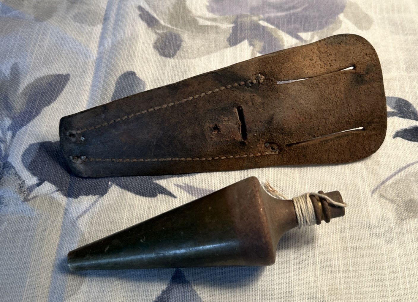 Vintage Dietzgen 24 Plumbing Bob for Surveying in Leather Case 1 lb 5 oz