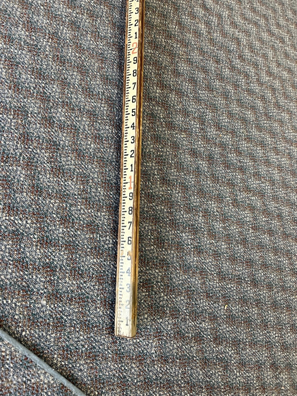 Vintage 9 Ft WOOD MEASURING STICK grade rod rule surveying story pole industrial