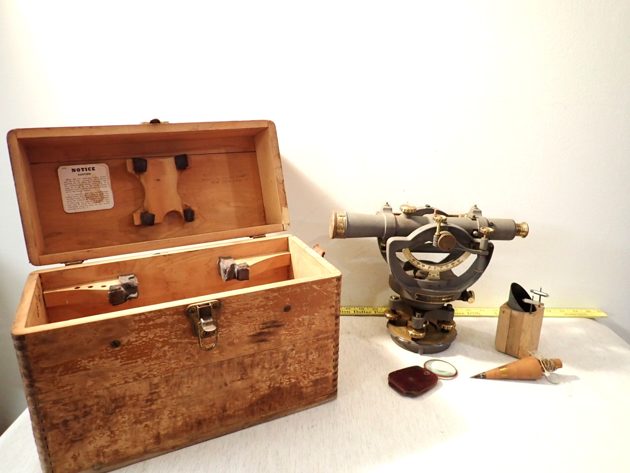 Vng David White Co “Whites Improved”No.77664 Surveyors Instrument Original Case