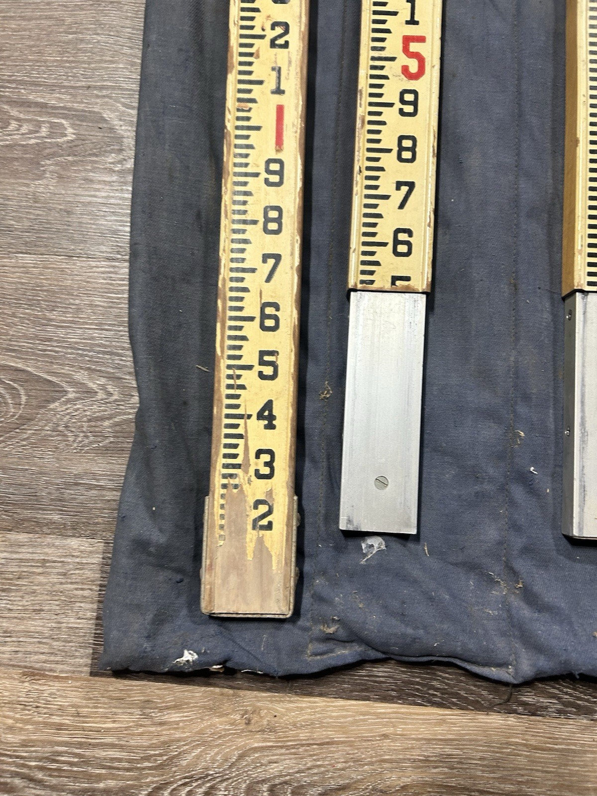 Vintage 16 Foot WOOD MEASURING STICK surveying rod rule Chicago Steel Tape Co