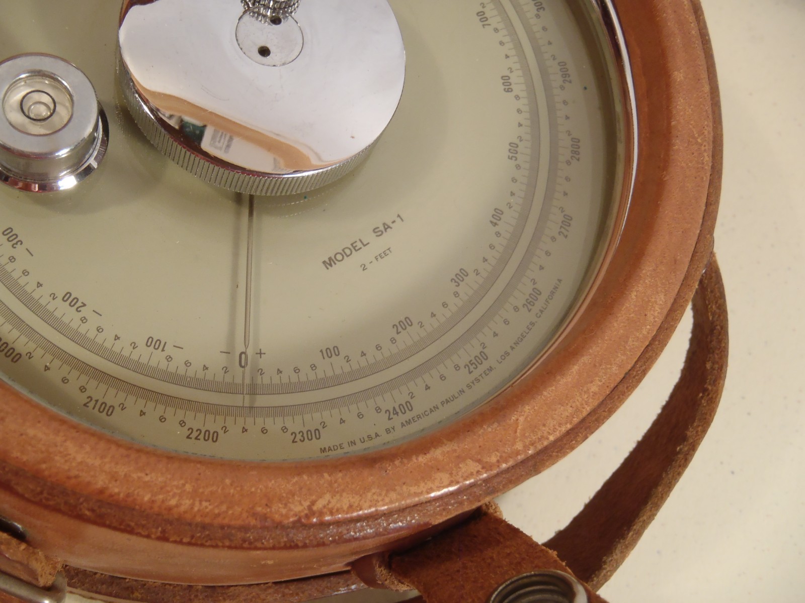 Vintage Surveying Altimeter Lot of 2 Leather Case American Paulin Model SA-1 USA