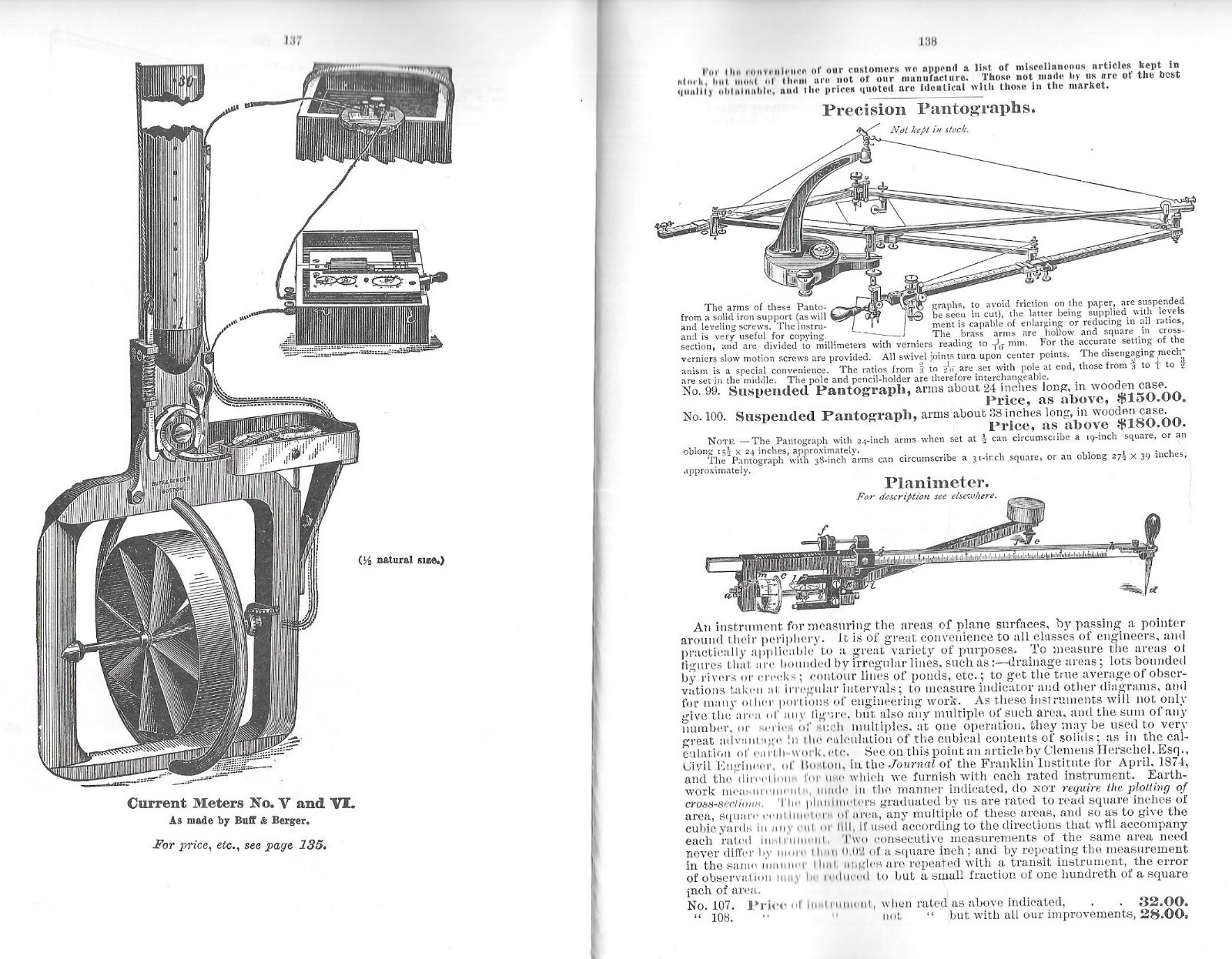 1897 BUFF & BERGER ENGINEERS’ & SURVEYORS’ INSTRUMENTS CATALOG