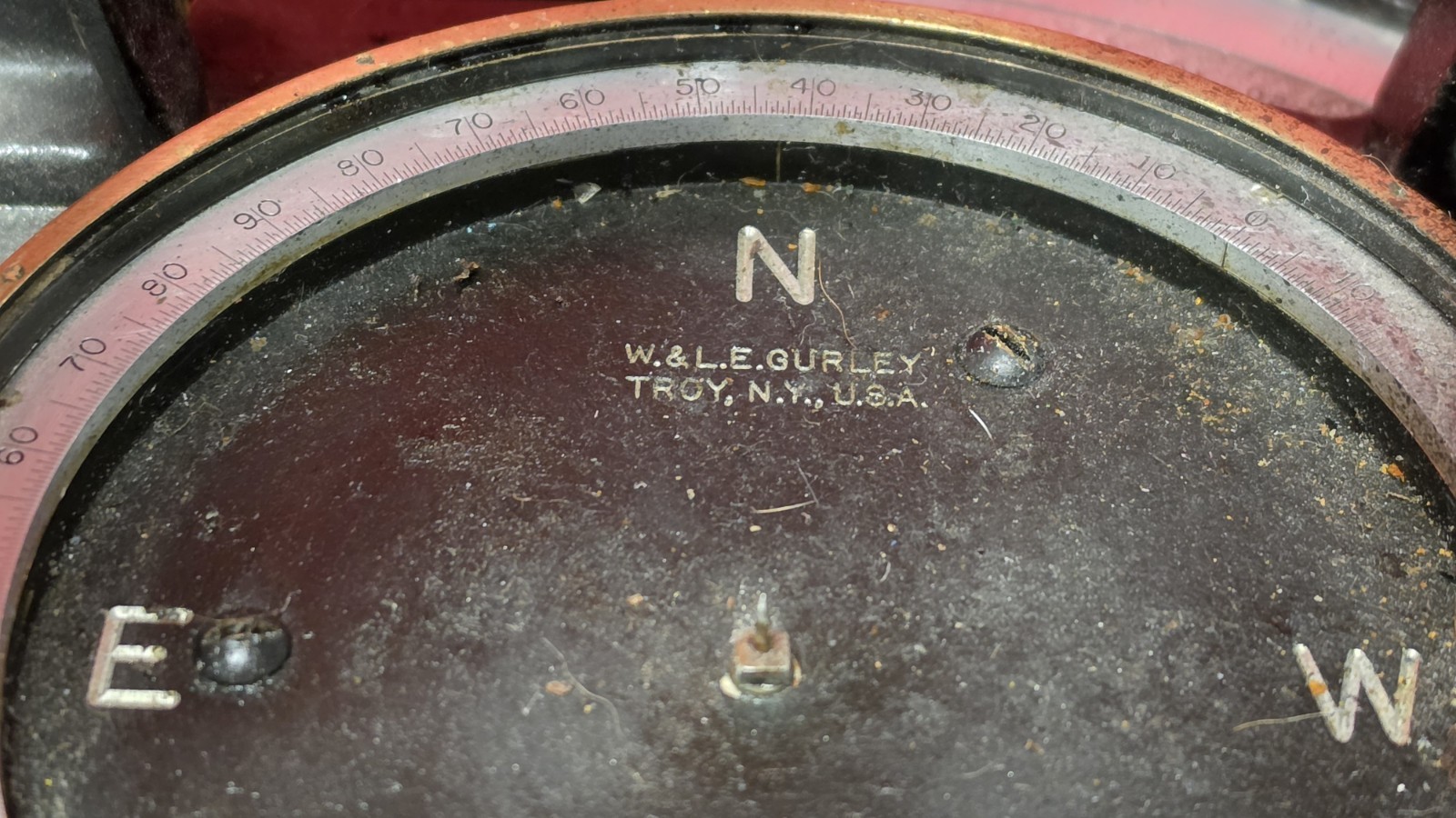 Antique 1900s W & L.E. Gurley Troy NY USA Surveyor’s Transit W/ Box