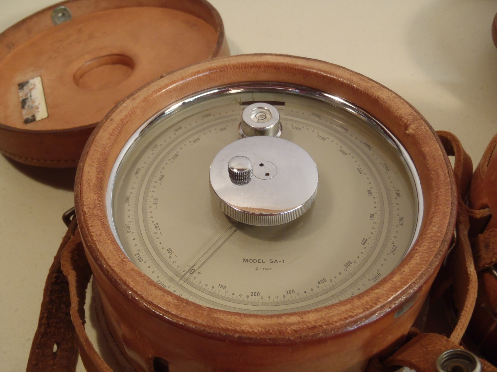Vintage Surveying Altimeter Lot of 2 Leather Case American Paulin Model SA-1 USA