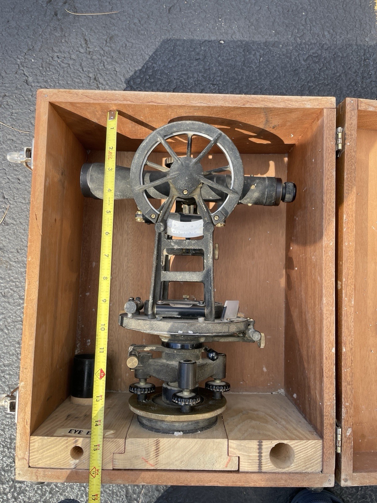 Vtg CL Berger & Sons Brass Surveyor Transit