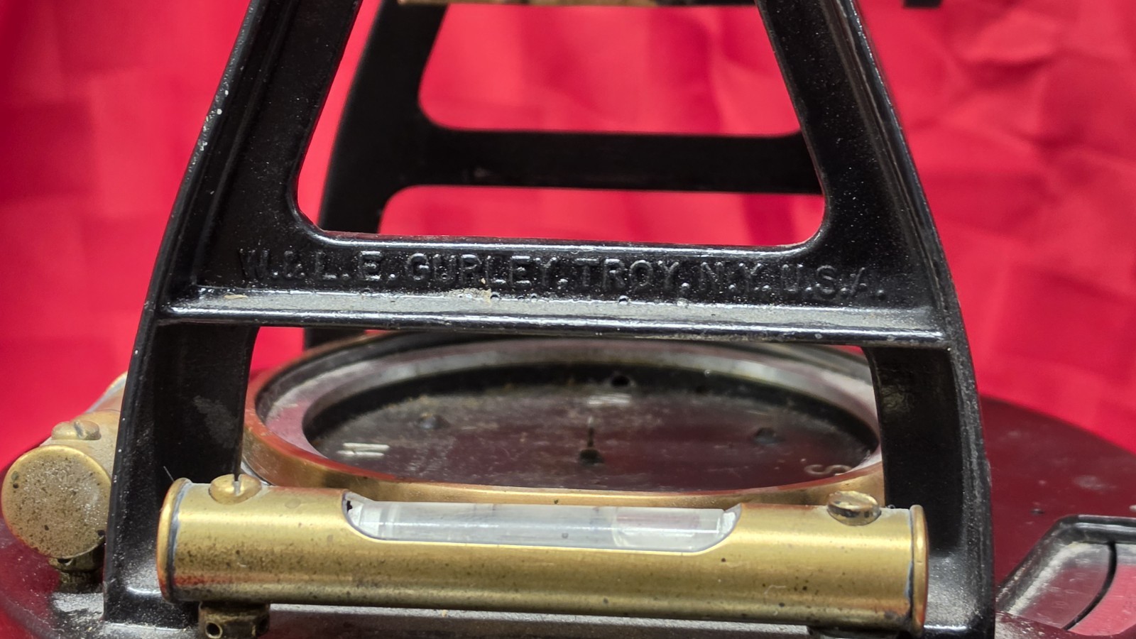 Antique 1900s W & L.E. Gurley Troy NY USA Surveyor’s Transit W/ Box