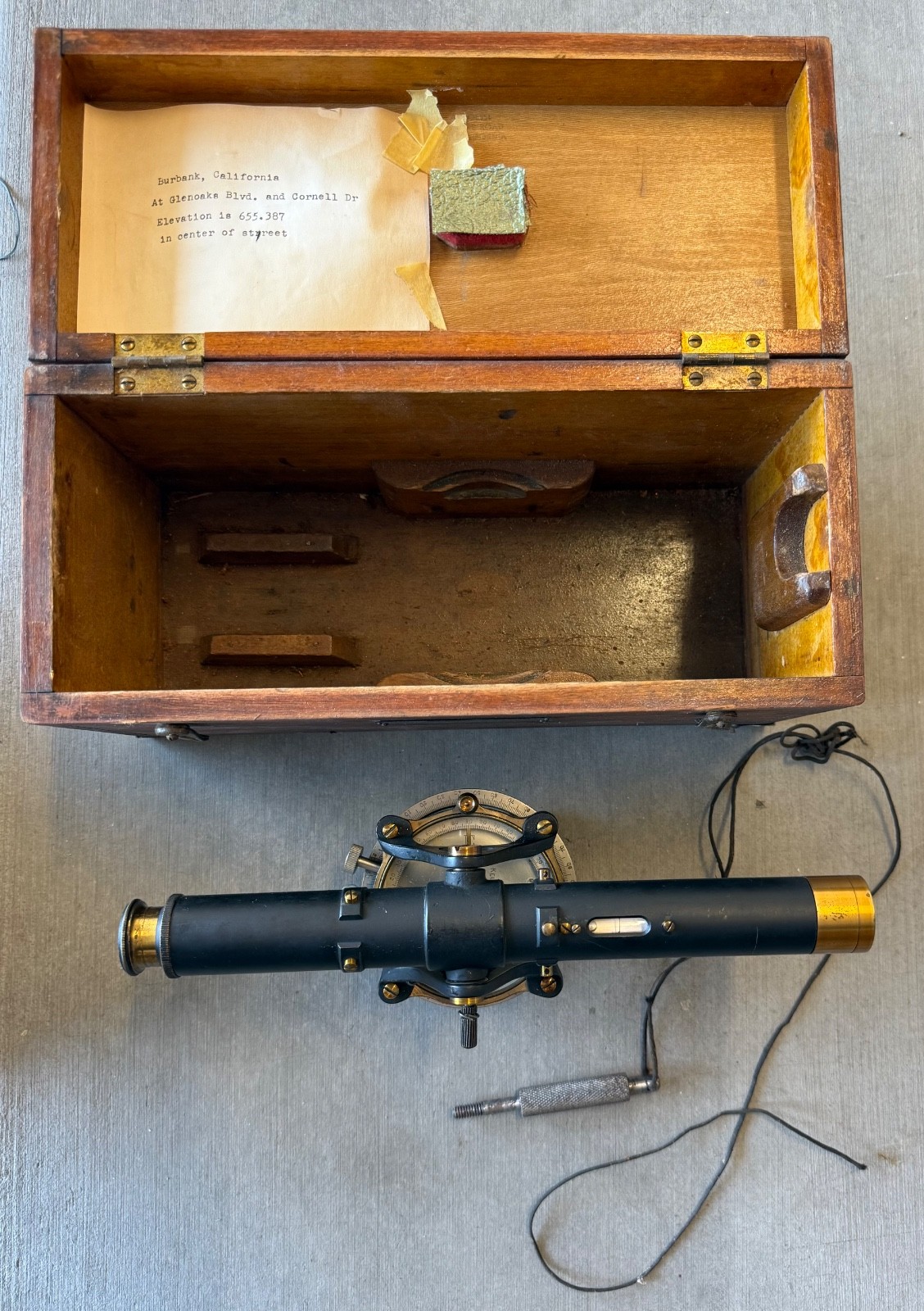 Keuffel & Esser Co. Surveying Instrument W Wooden Case