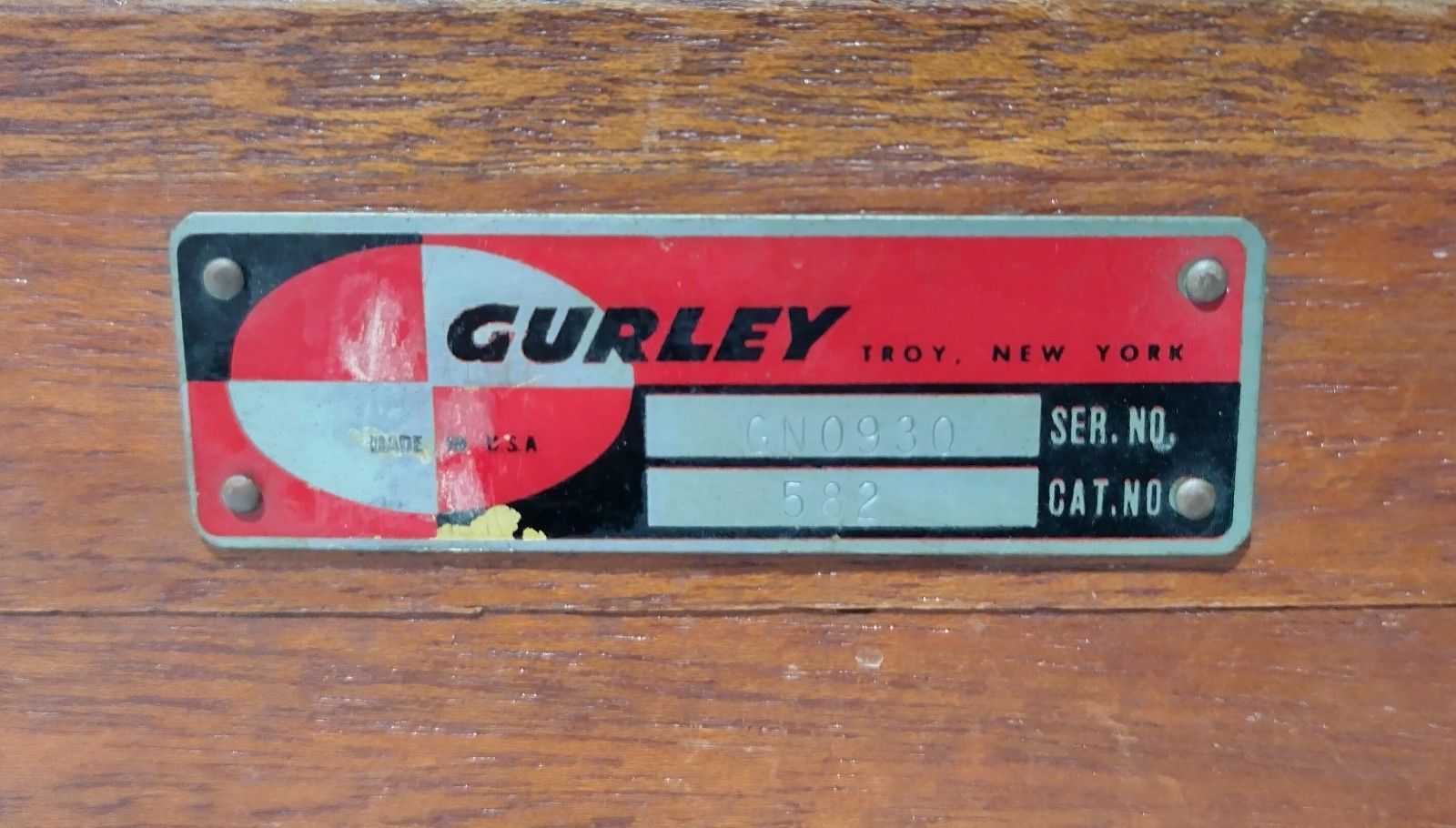 W & L.E. Gurley 582 Standard Plane-Table Alidade w/Case Vintage 1967 GN0930