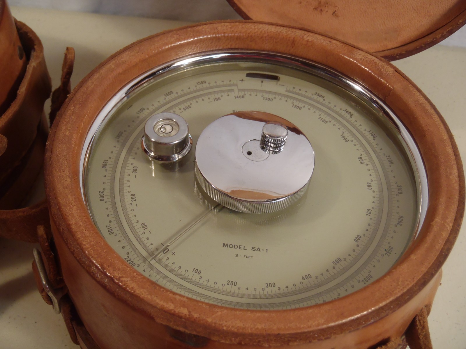 Vintage Surveying Altimeter Lot of 2 Leather Case American Paulin Model SA-1 USA